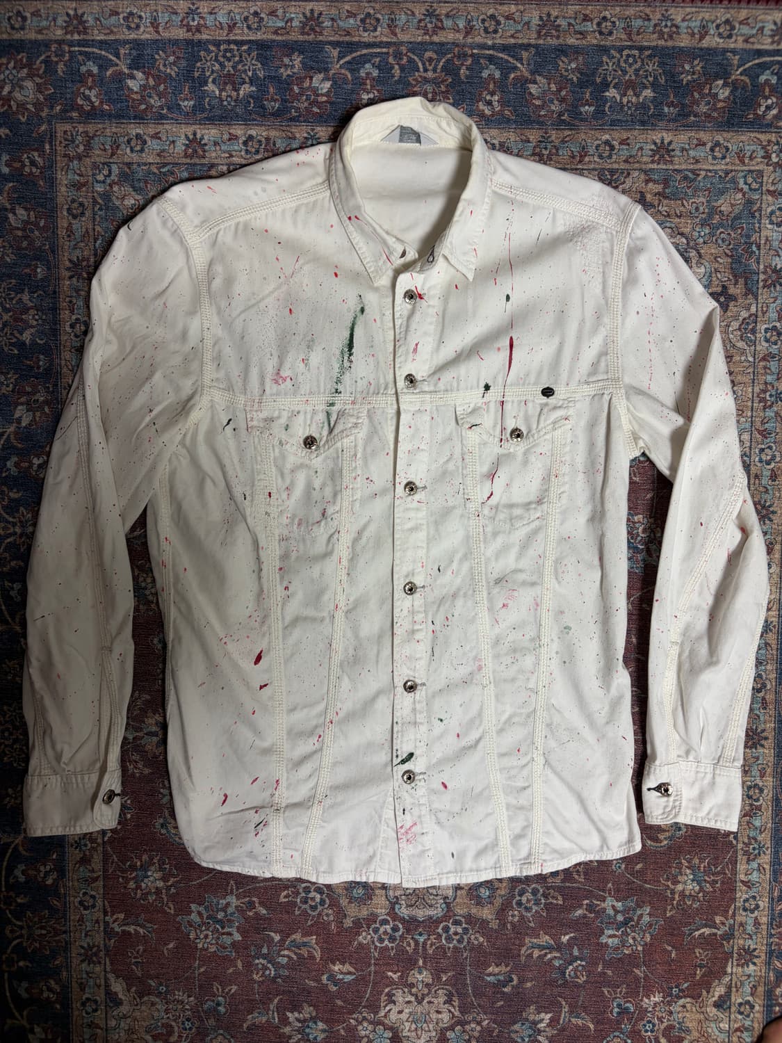 디젤 페인팅 커스텀 셔츠 자켓 상품이미지1