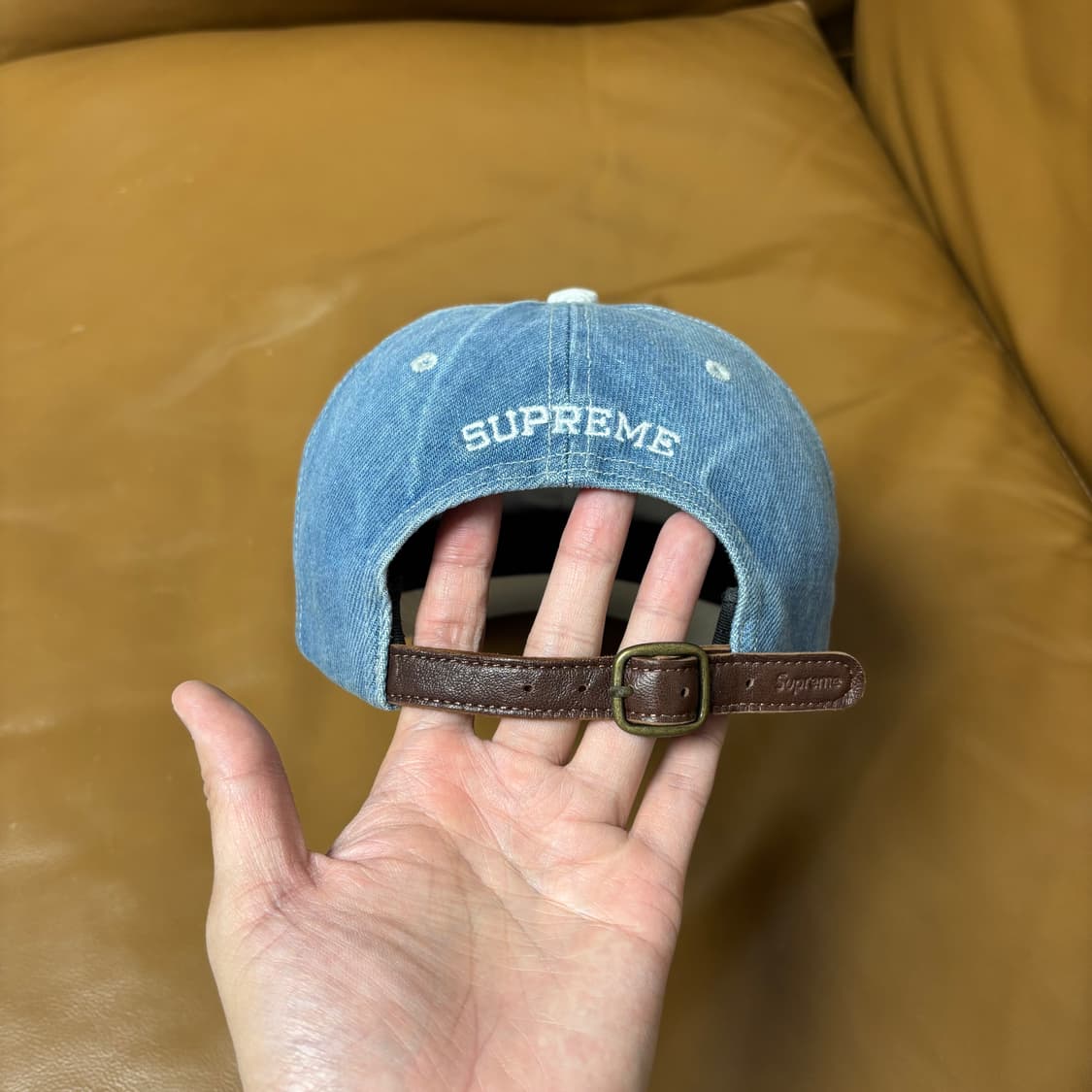 Supreme 슈프림 워시드 투톤 데님 S로고 6패널 볼캡 모자 상품이미지7