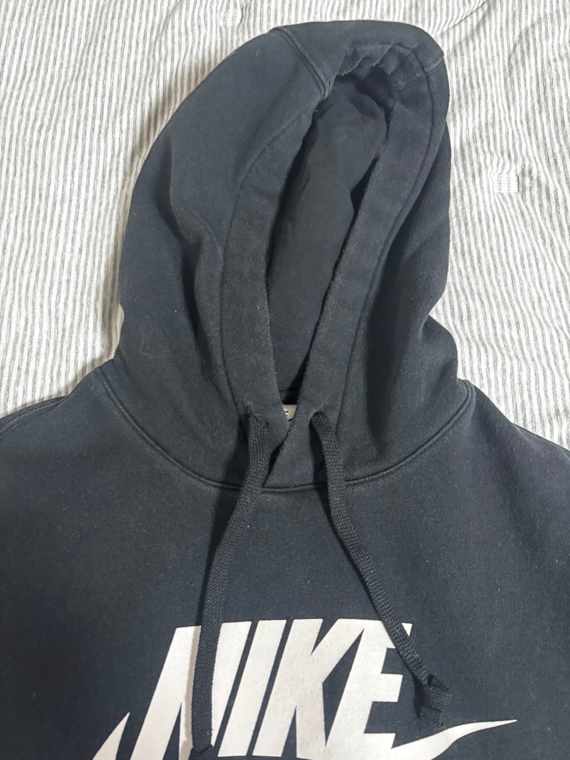 나이키 블랙 빅로고 후드티 판매 기본템 검정 상품이미지5