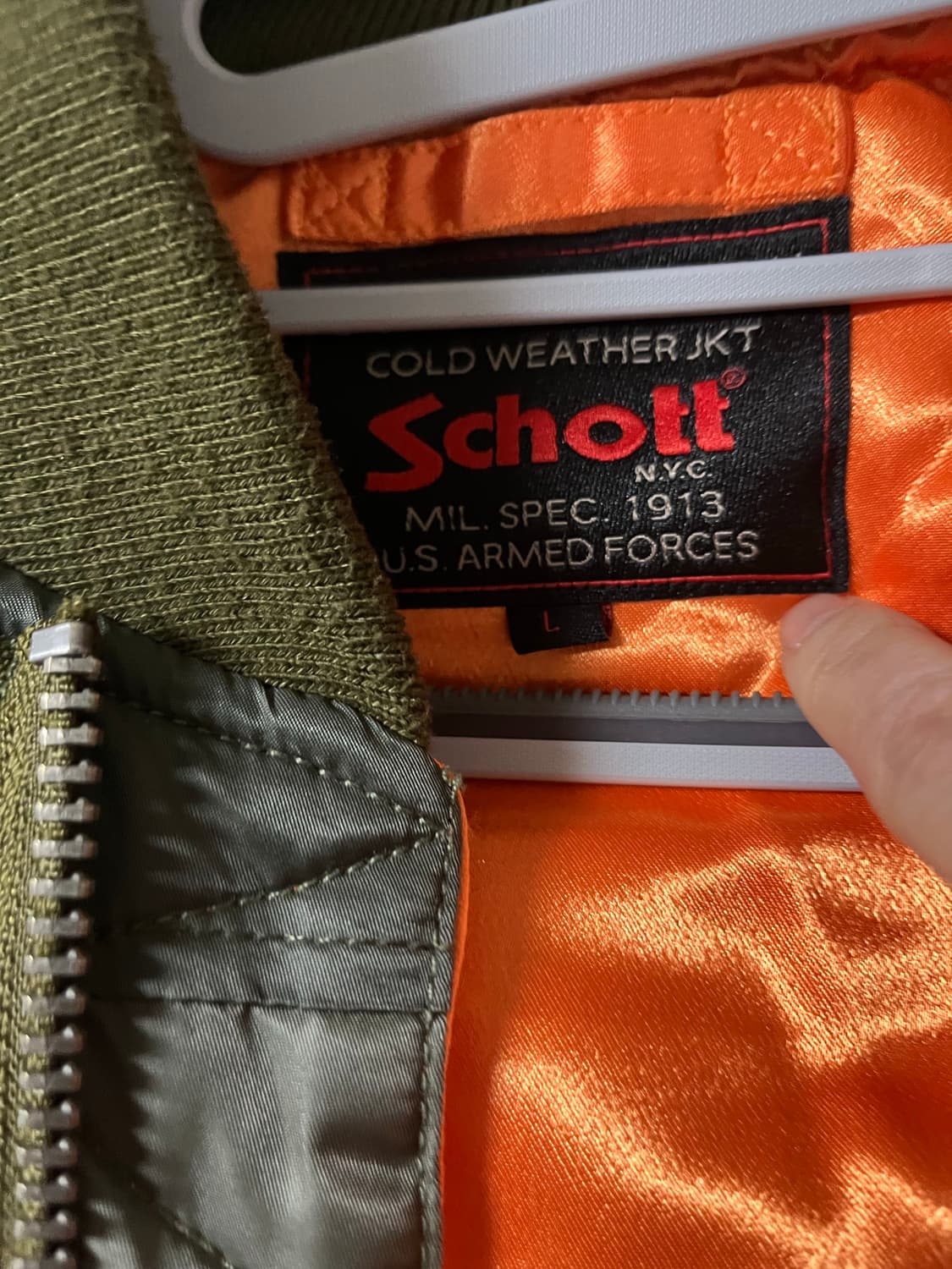 Schott 쇼트 패치워크 ma-1 상품이미지3