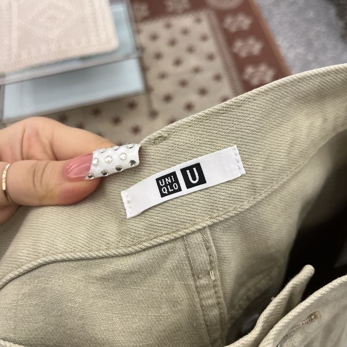 유니클로 U 르메르 빈티지 오트밀 코튼팬츠 면바지 25인치 C10239 상품이미지5
