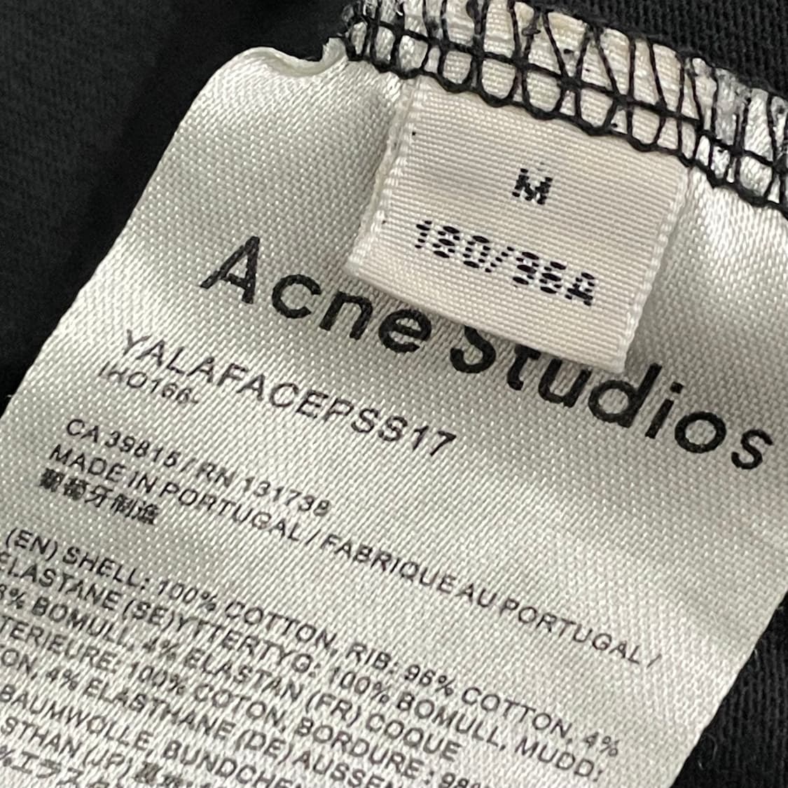 [M] 아크네 스튜디오 블랙 반팔 티셔츠 상품이미지3