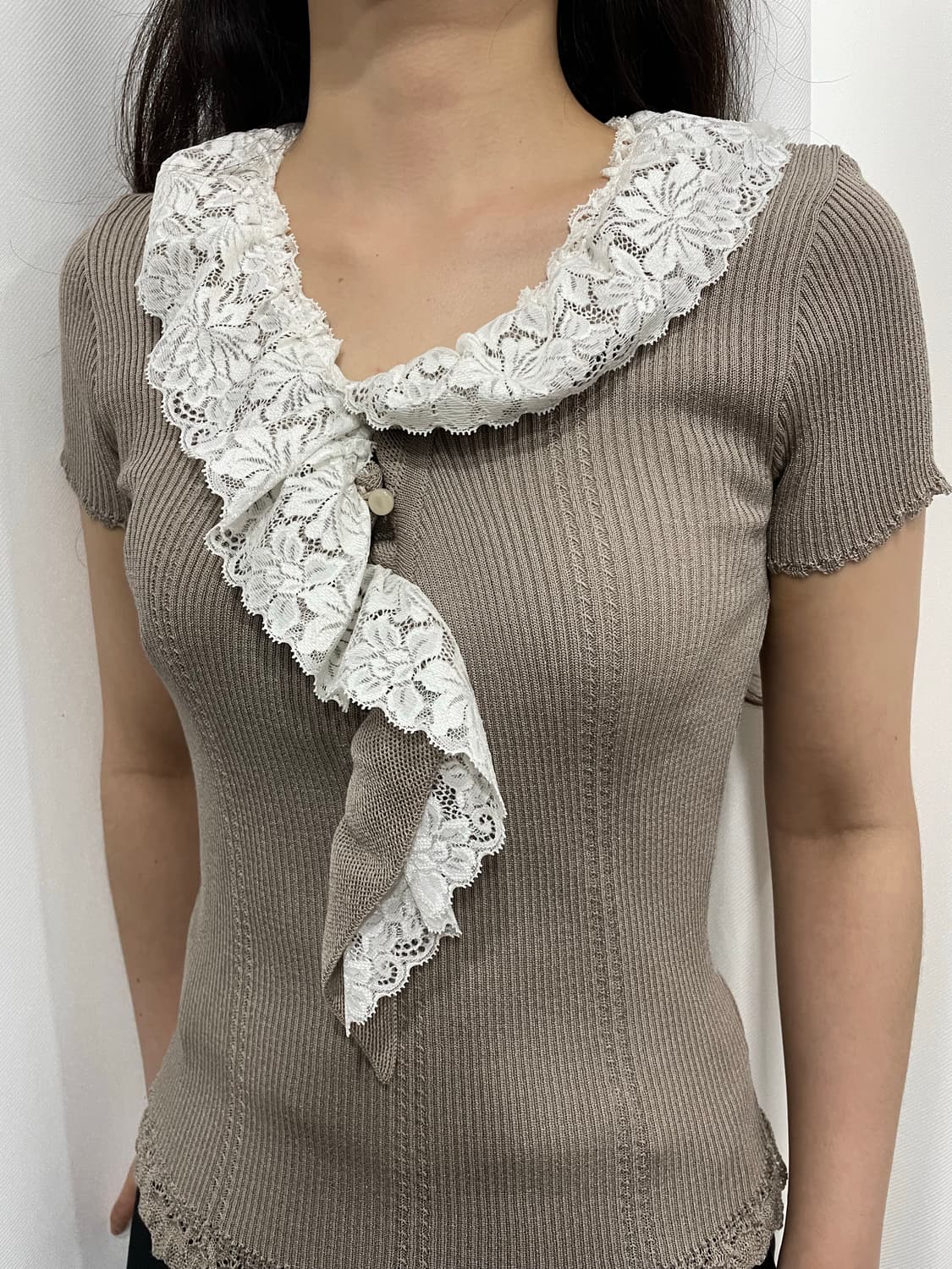 lace design slim top 상품이미지2