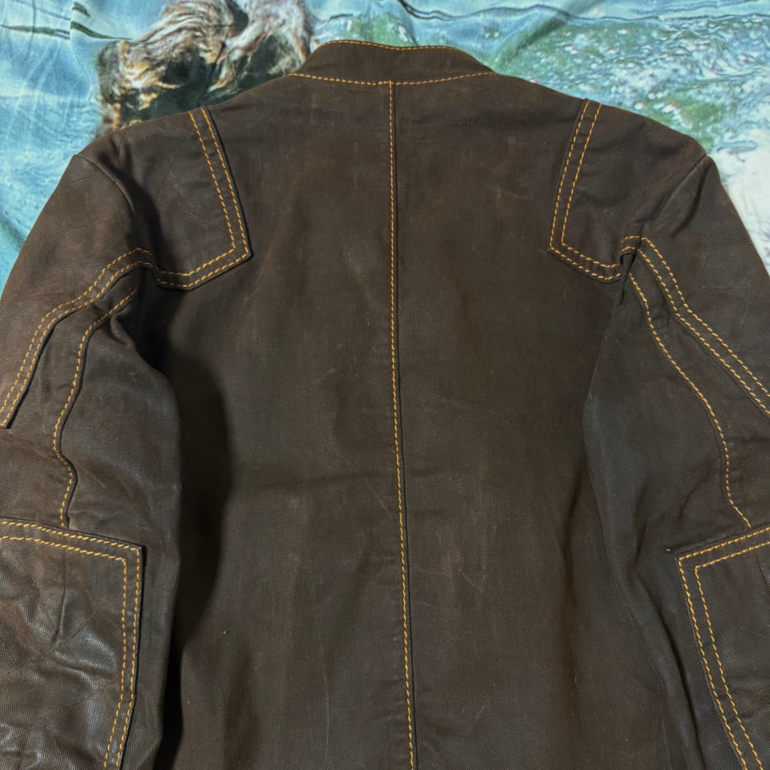 [L]준야와타나베x루이스레더 03AW 브라운 몰스킷 라이더 자켓 상품이미지8