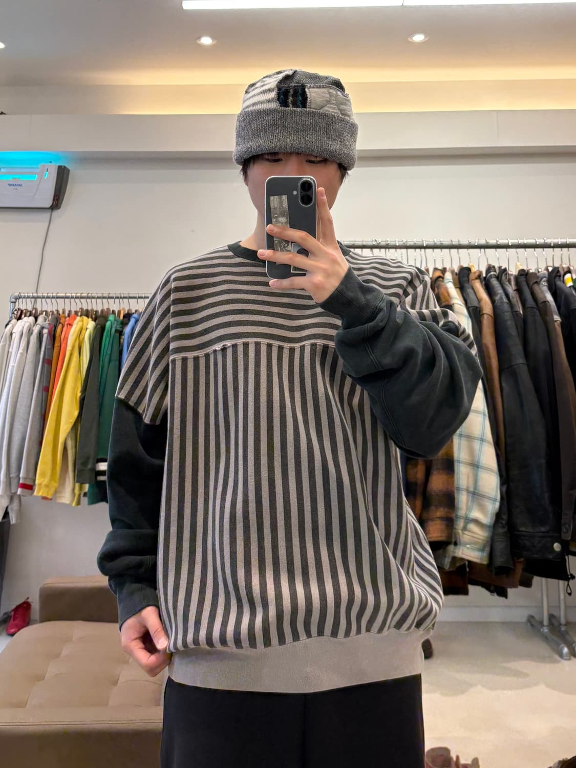 카브엠트 스트라이프 맨투맨 상품이미지8