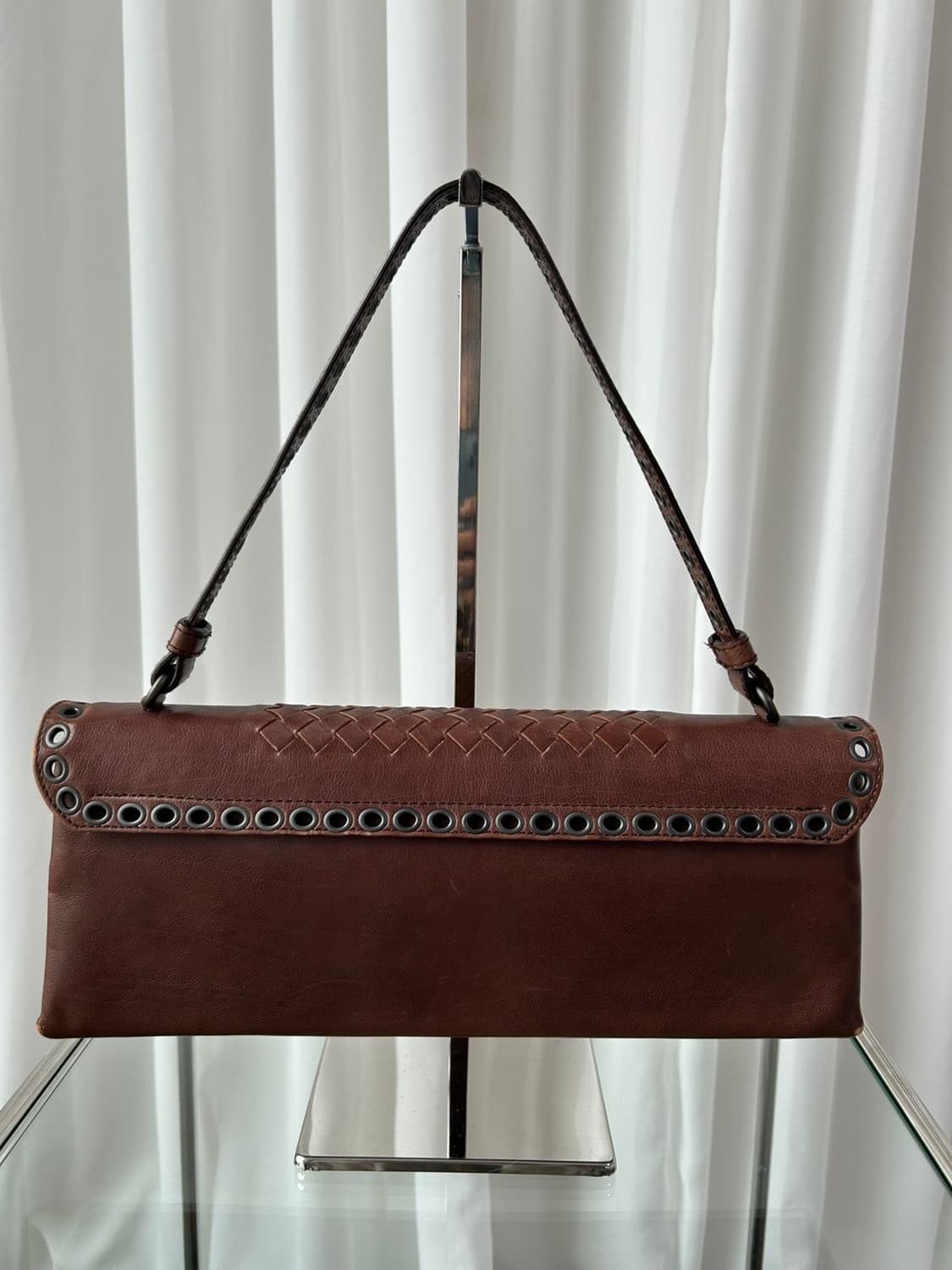 보테가 베네타 우븐 레더 바게트백 상품이미지4