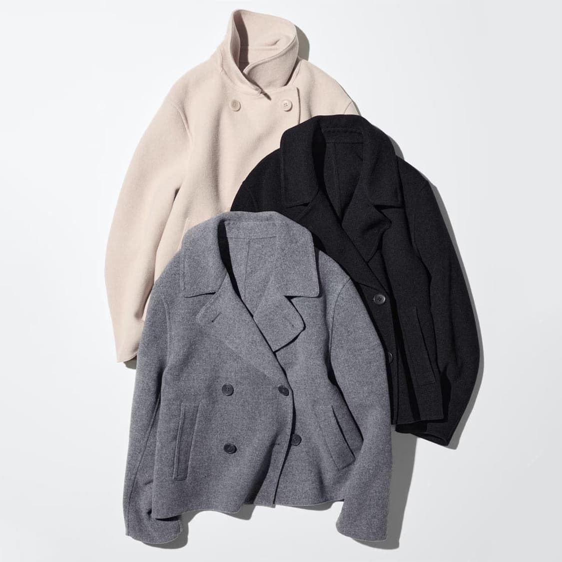 유니클로 더블 페이스 숏코트 상품이미지1