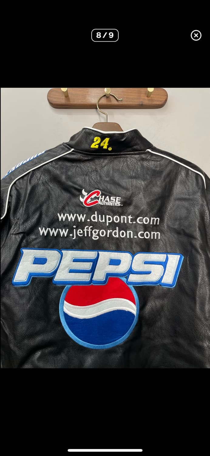 펩시 레이싱 자수패치 블랙 레더자켓 A3397 상품이미지8