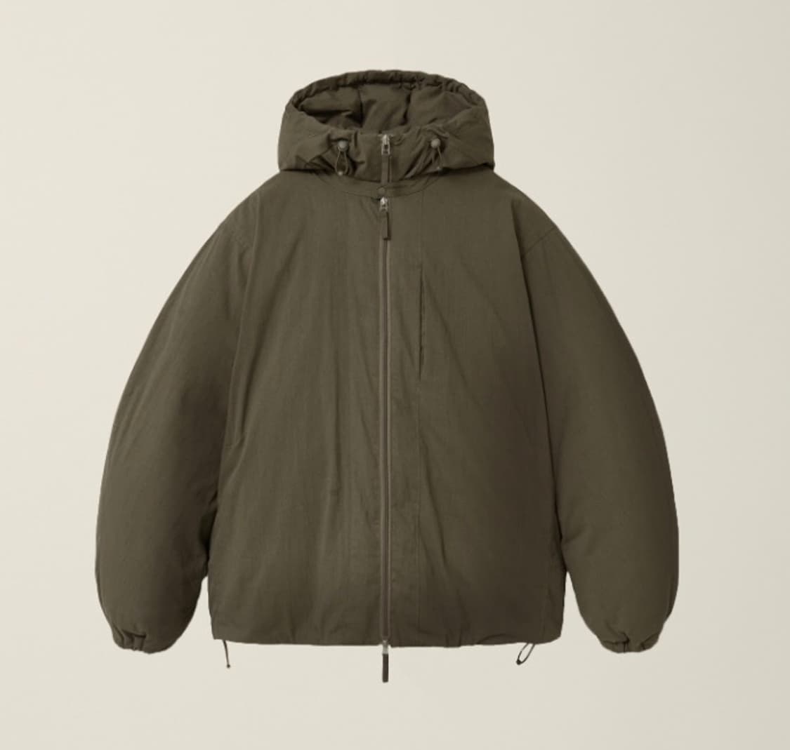 M) EE 레이어드 후드 집 파카 패딩 브라운 상품이미지1