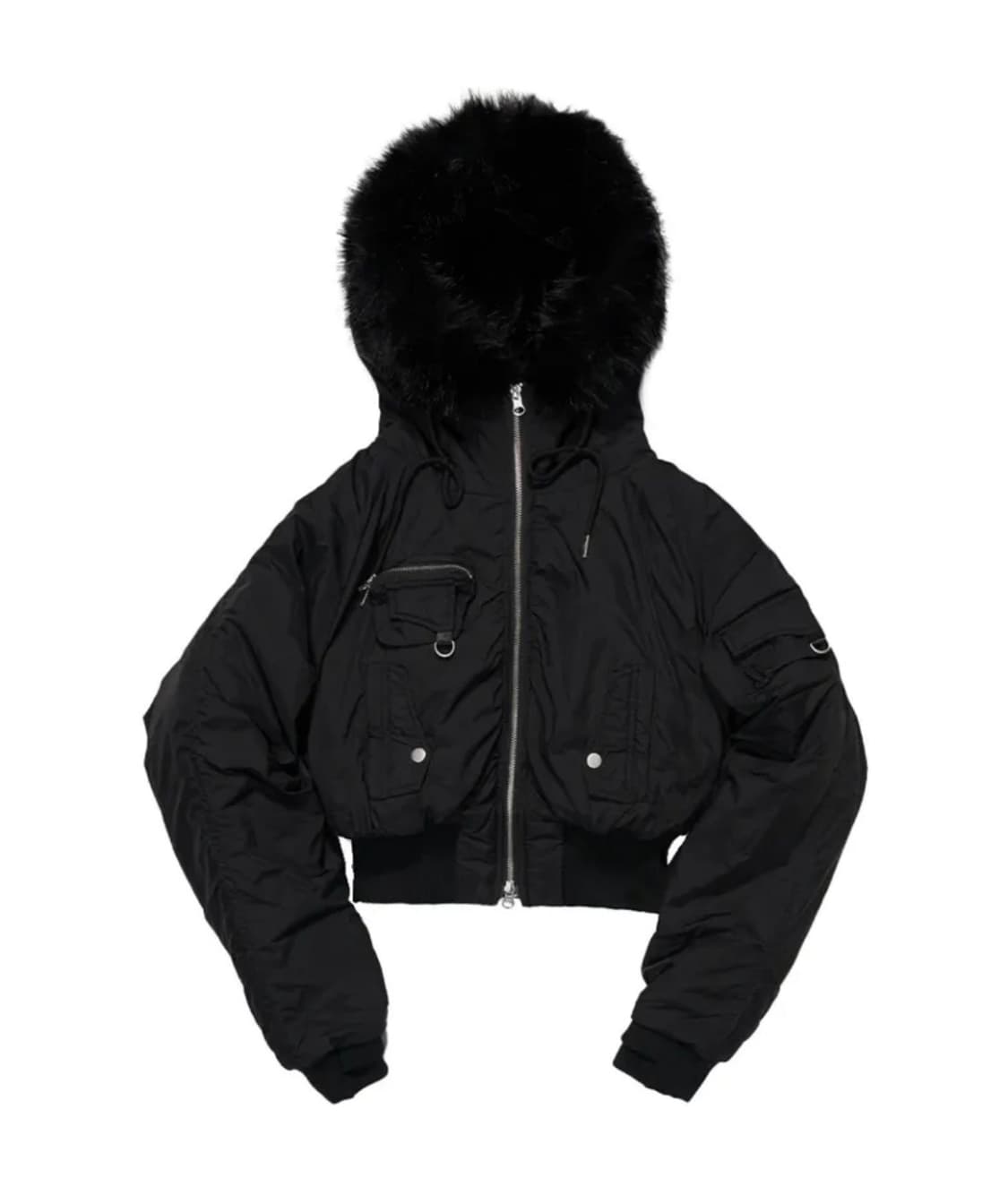 스키즘인듀싱 HOODED PUFFER JACKET BLACK 패딩 상품이미지1