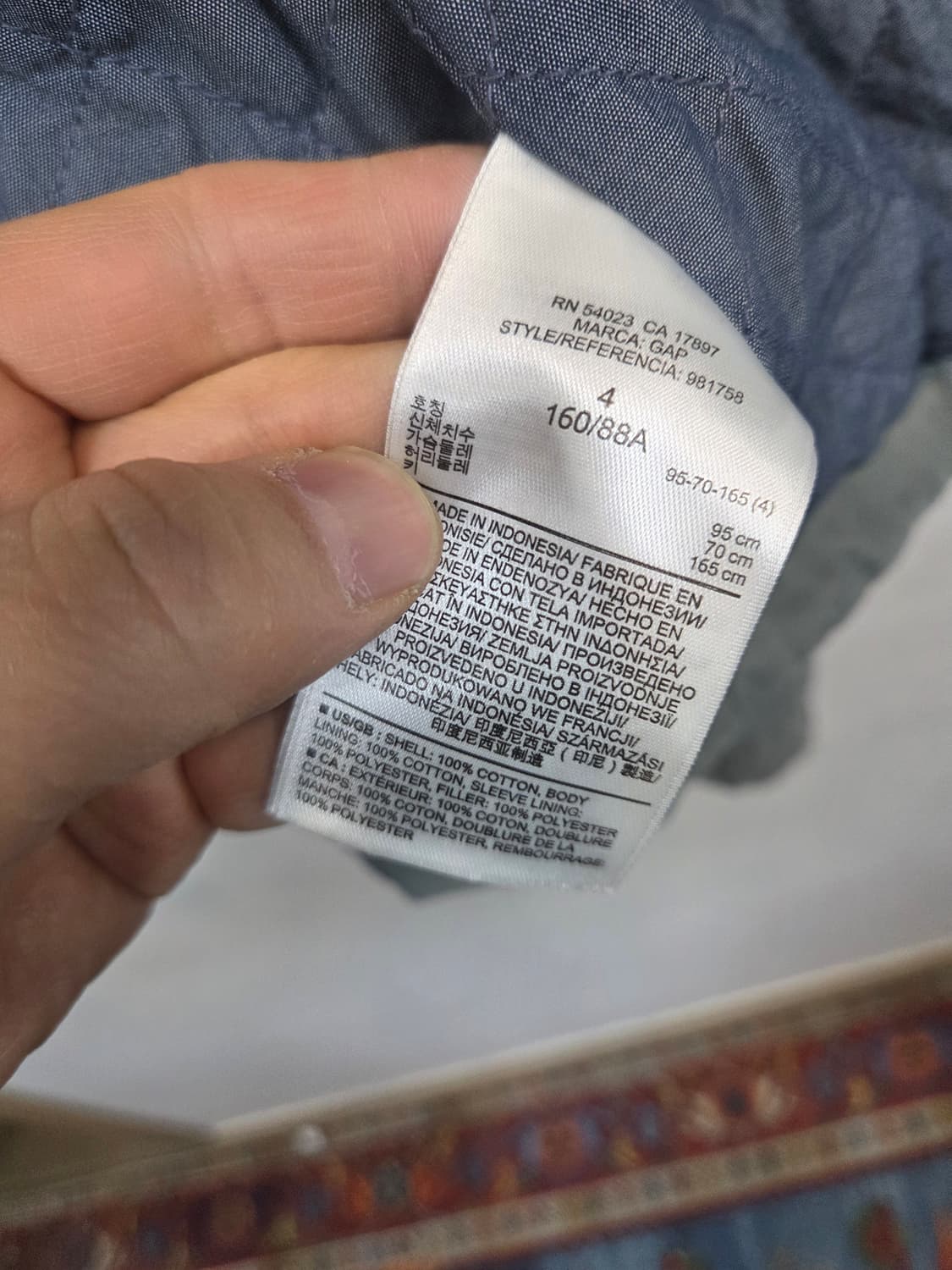 갭 여성 빈티지 라이더 코튼 자켓 s 상품이미지4