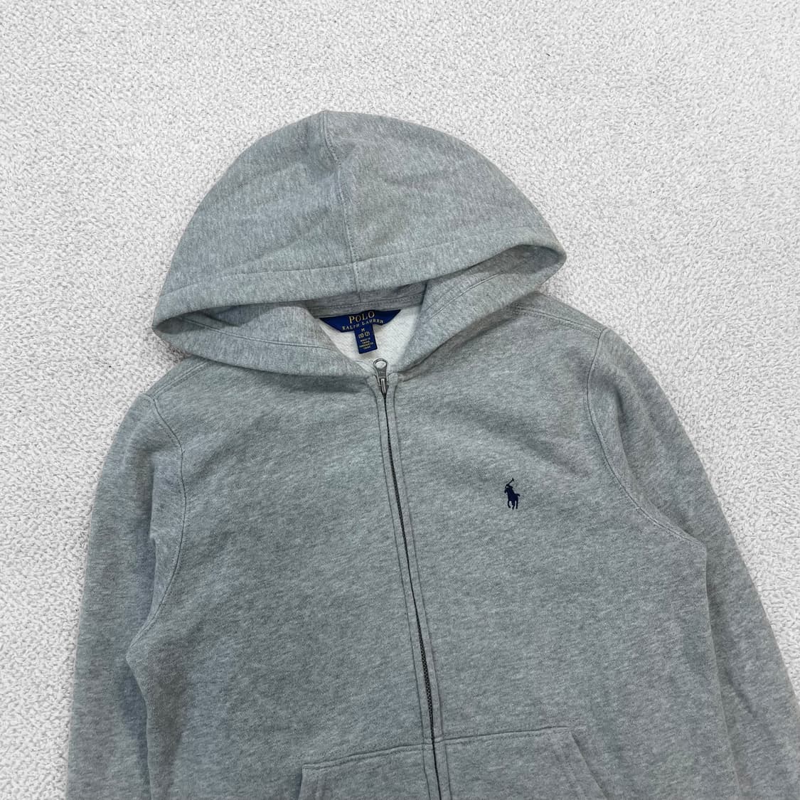 폴로 랄프로렌 포니 로고 후드집업 그레이 상품이미지3