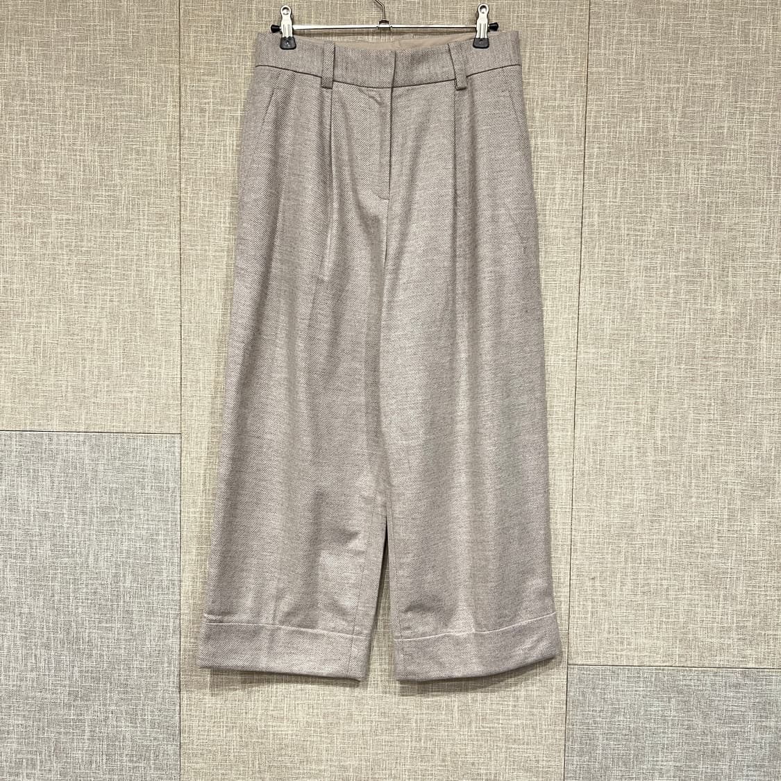 COS 코스 울캐시미어 핀턱 슬랙스 EU34 오트밀 상품이미지3