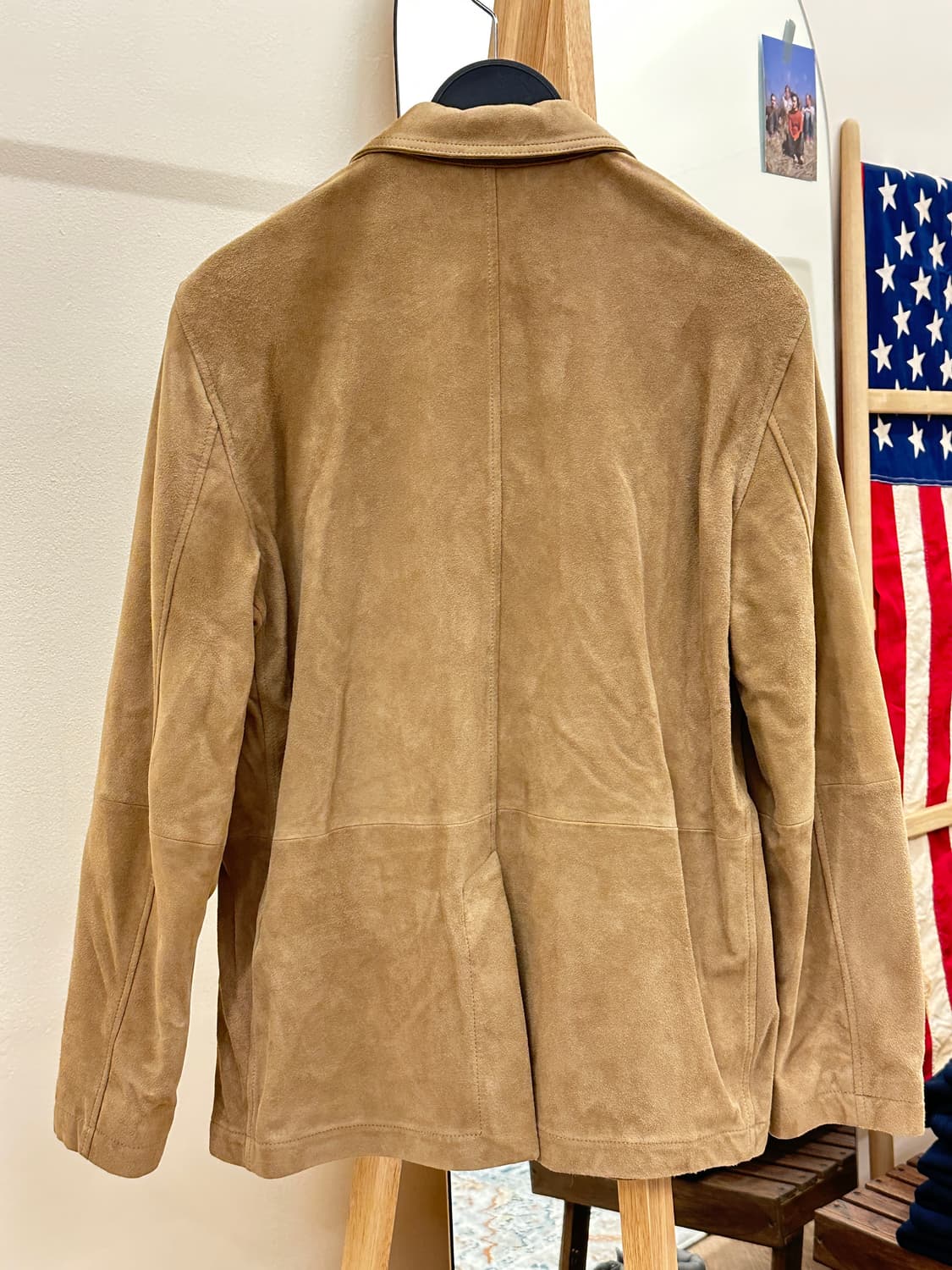 [새제품] 마시모두띠 고트스킨 스웨이드 가죽자켓 카멜 M 상품이미지2