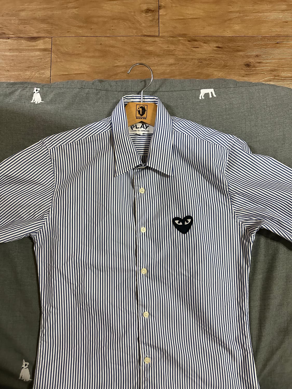 꼼데가르송 PLAY 스트라이프 셔츠 S 판매 상품이미지6