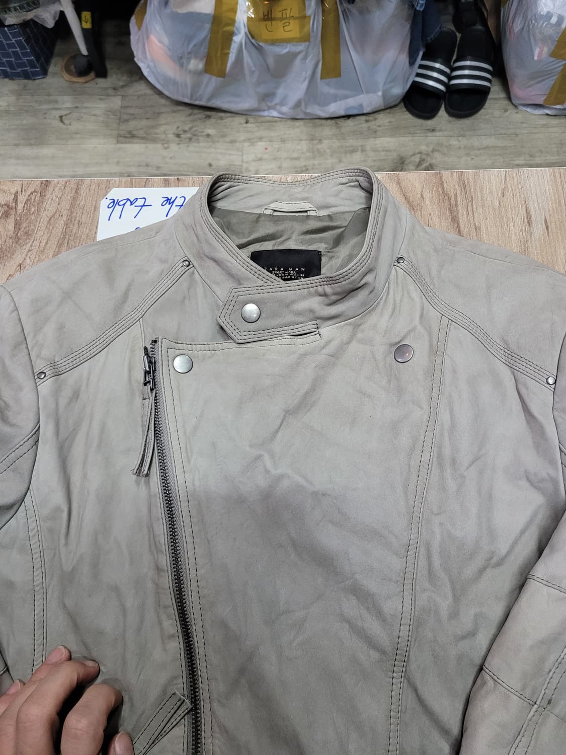 ZARA MAN 자라 가죽 라이더 자켓 상품이미지3