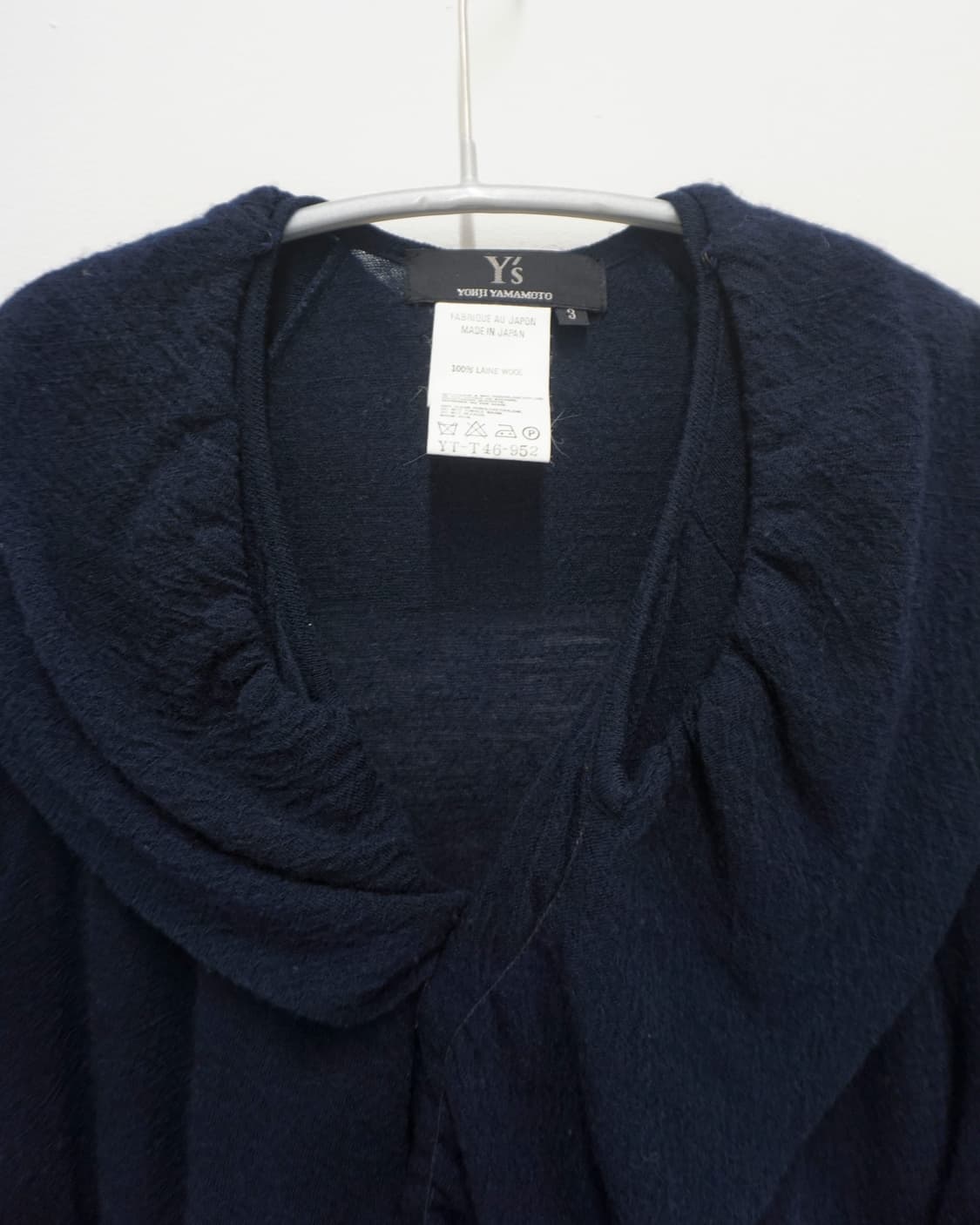Y’S draped collar wool cardigan 상품이미지3