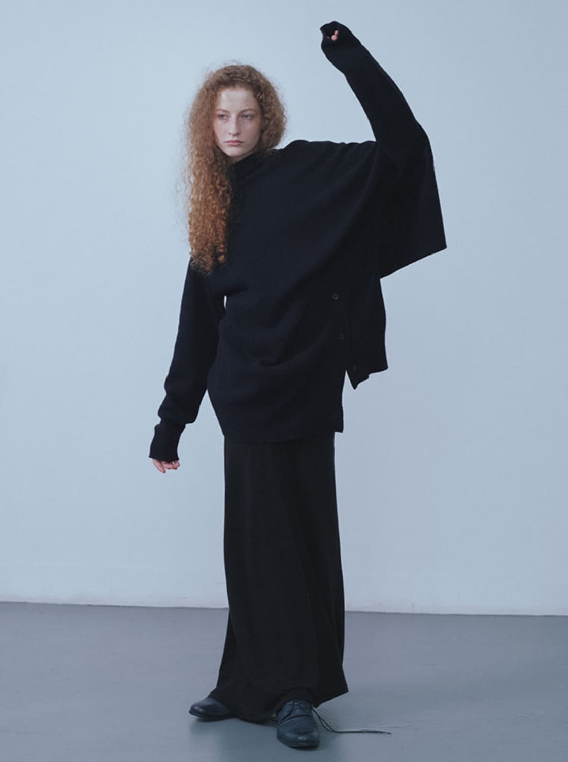 리포스 Bold shawl cardigan navy 상품이미지1