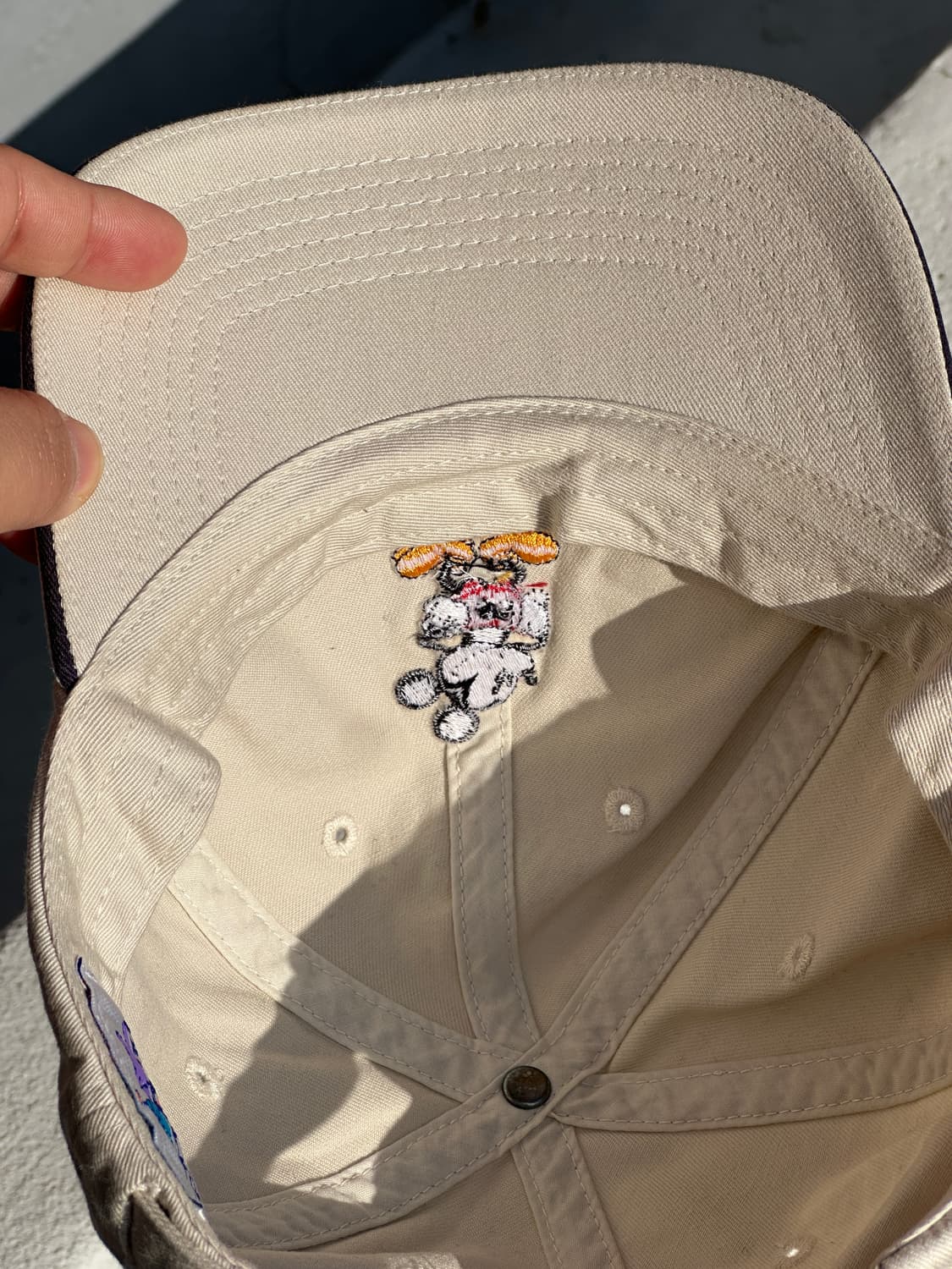 [M] 디즈니랜드 미키마우스 로고 베이지 볼캡 모자 상품이미지6