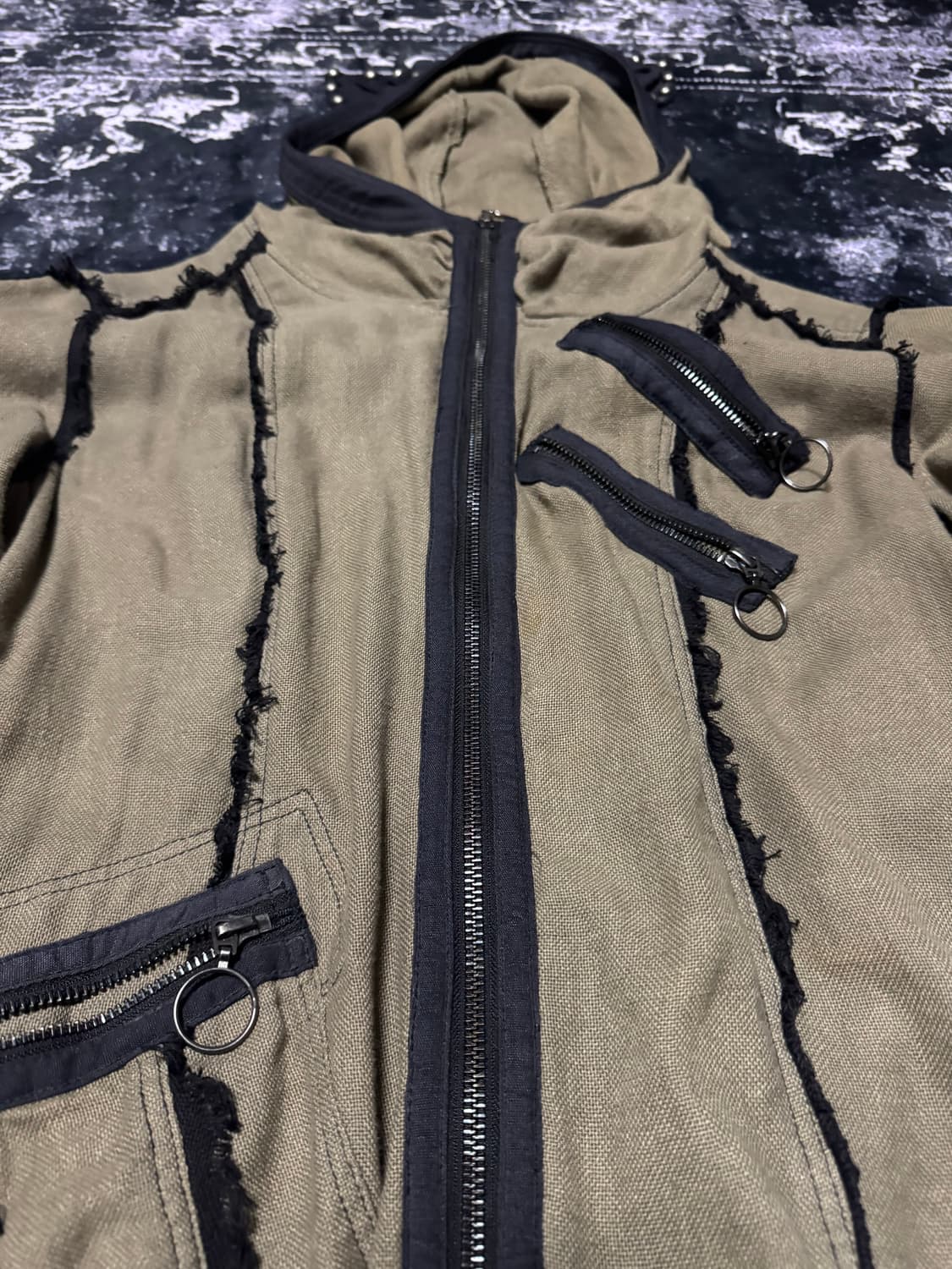 ALGONQUINS Zipper Detail Long Hoodie Zip 상품이미지2