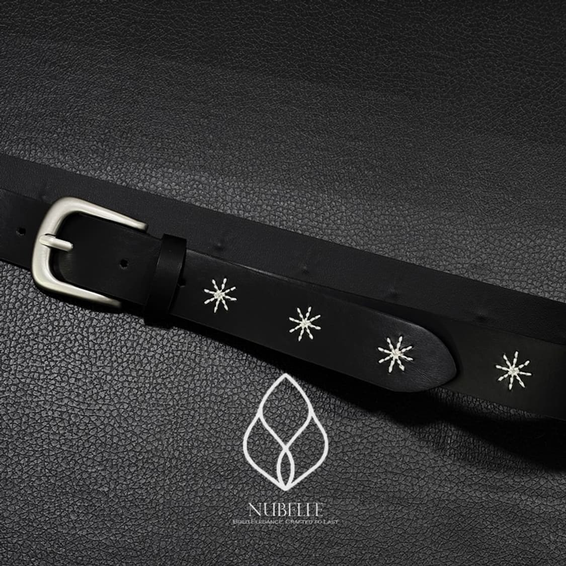 🌗 Daisy stitch belt / 데이지 플라워 스티치 가죽 벨트 상품이미지9