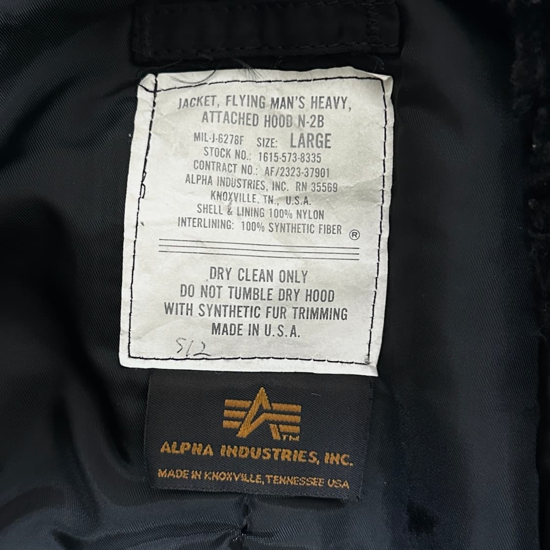 알파인더스트리 80s N-2B 블랙 상품이미지5