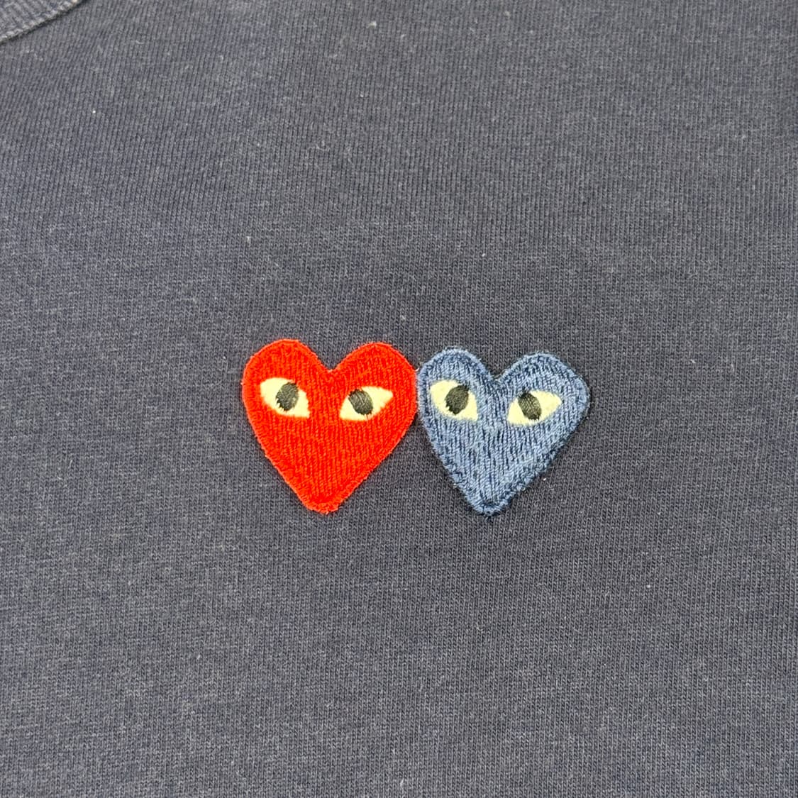 L) 꼼데가르송 플레이 더블 와펜 숏 슬리브 반팔 티셔츠 정품 상품이미지4