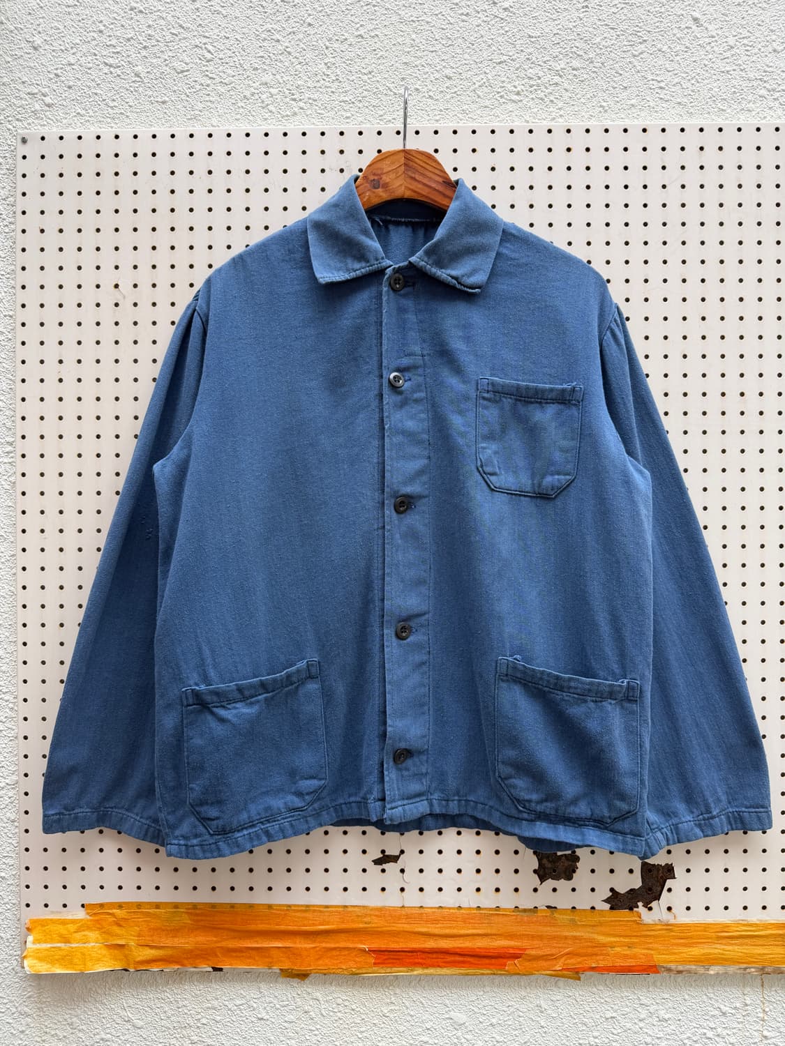 1970s FADED LIGHT GREY BLUE 빈티지 프렌치워크자켓 상품이미지1