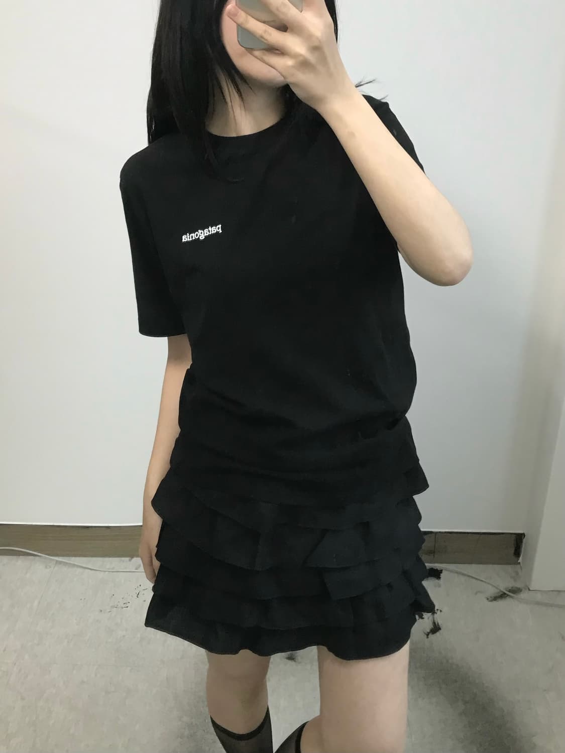 파타고니아 블랙 반팔 티셔츠 상품이미지1