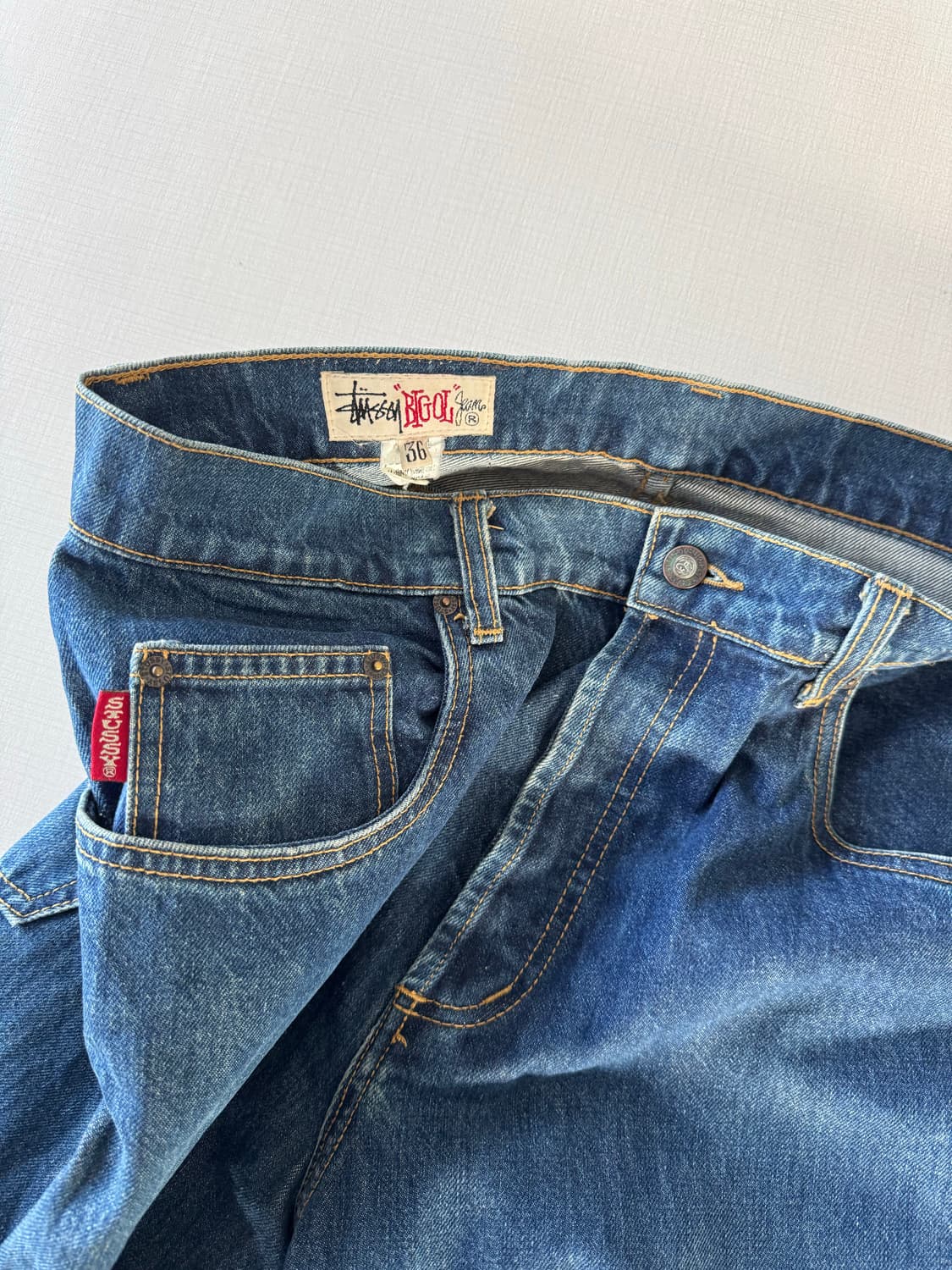 90s 스투시 빅올 데님 팬츠 상품이미지1