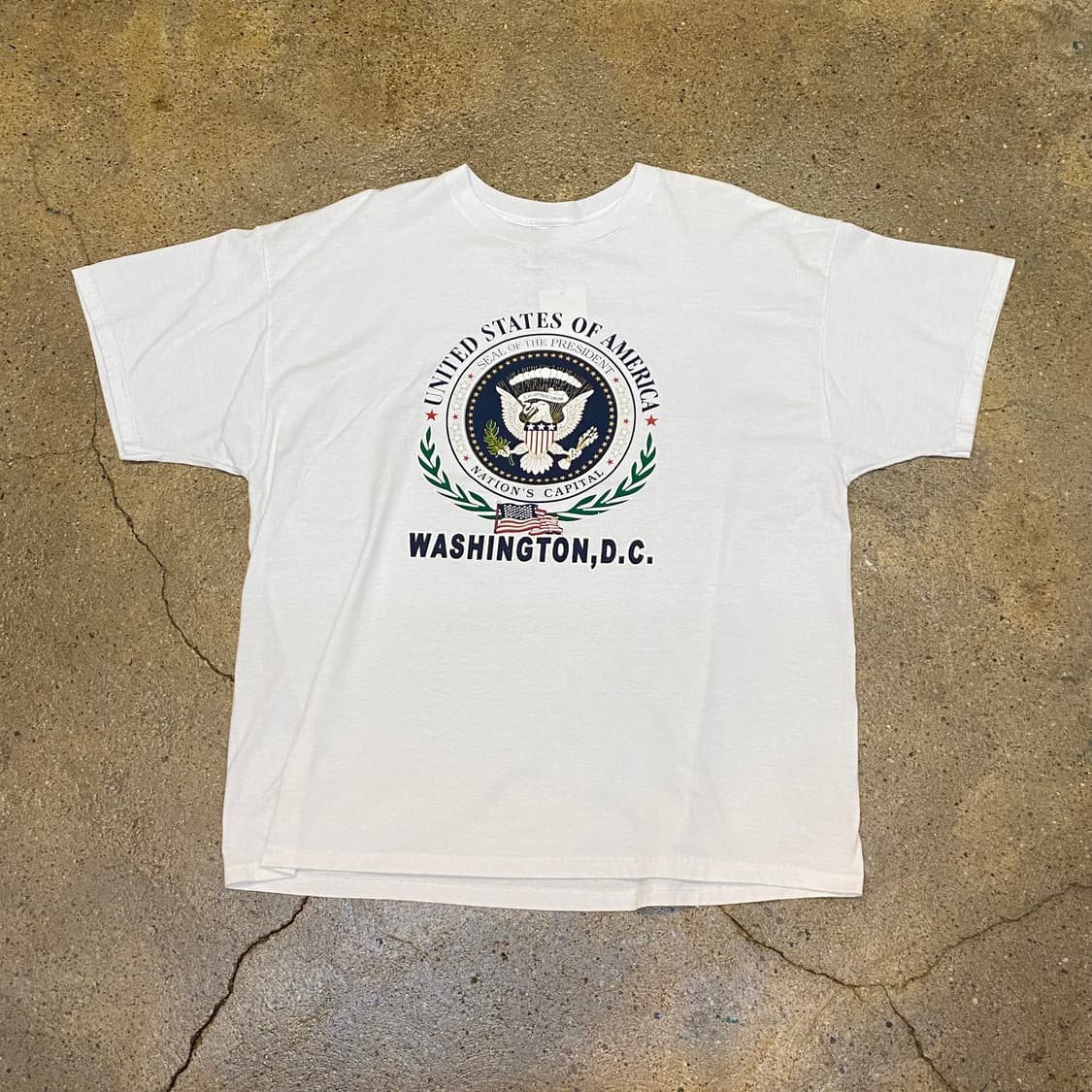 미국 빈티지 프루트오브더룸 아메리카 워싱턴 프린팅 반팔티 상품이미지2