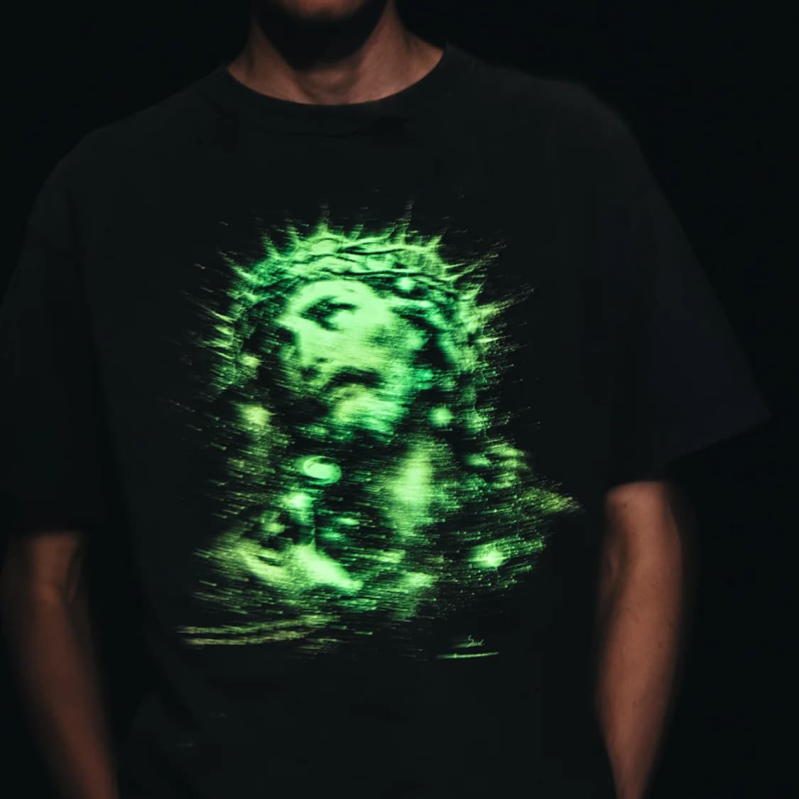 [새상품/XXL] 세인트미카엘 지저스 예수님 반팔 티셔츠 블랙 상품이미지4