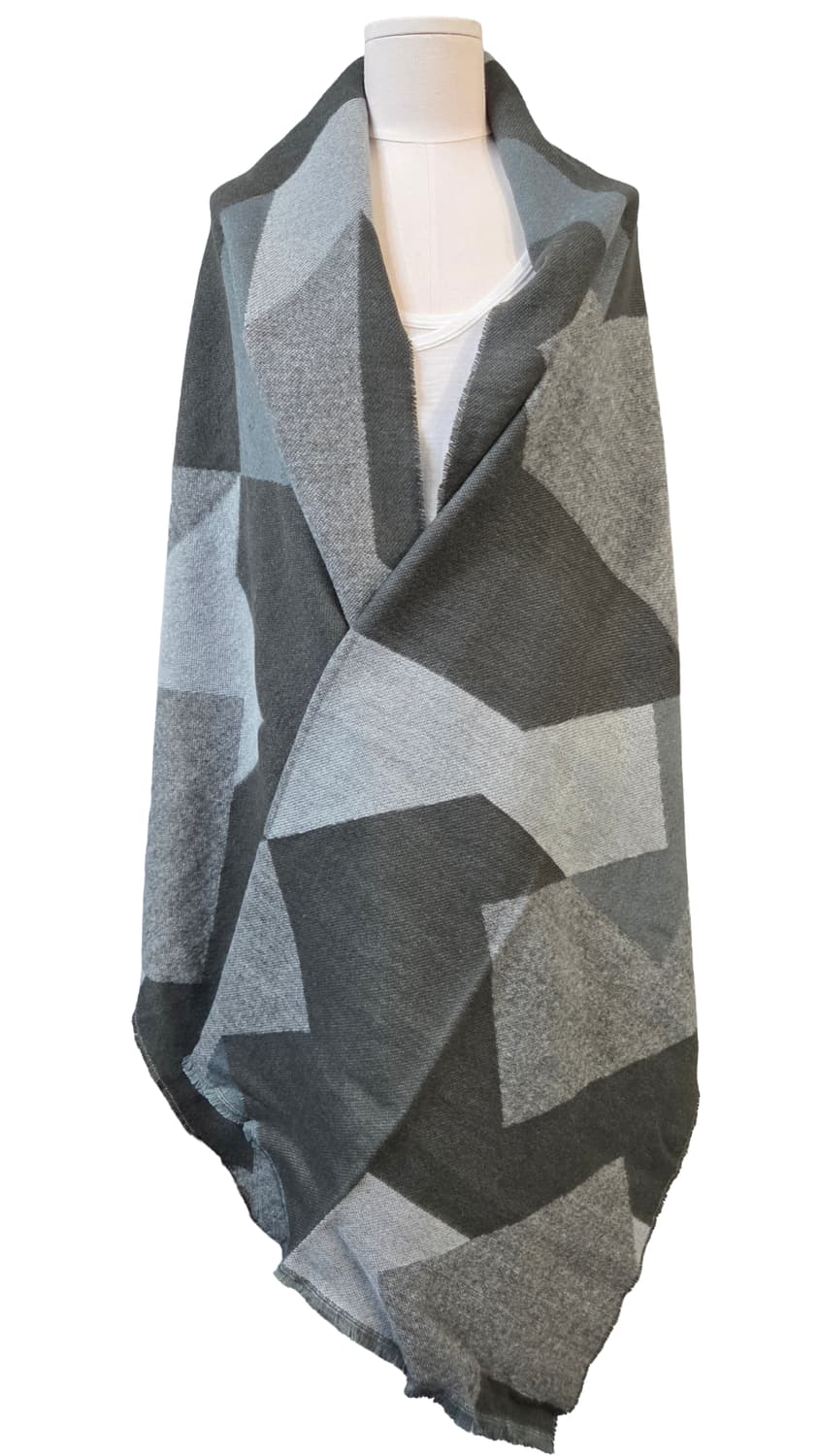 (하자 특별할인)G-STAR기하학 패턴 머플러 회색/검정 상품이미지3