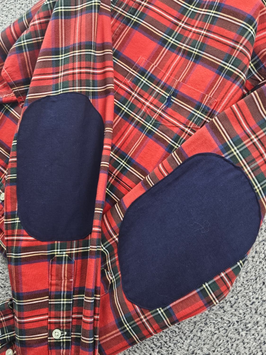 폴로랄프로렌 엘보패치 크롭 커스텀 체크 셔츠 ( M ) / 11516 상품이미지6