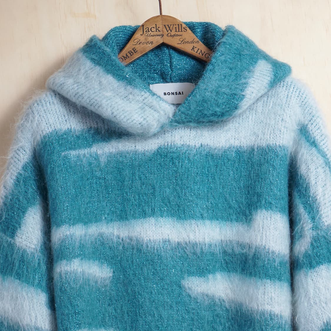 Bonsai 자카드 웨이브 니트 후드 상품이미지4