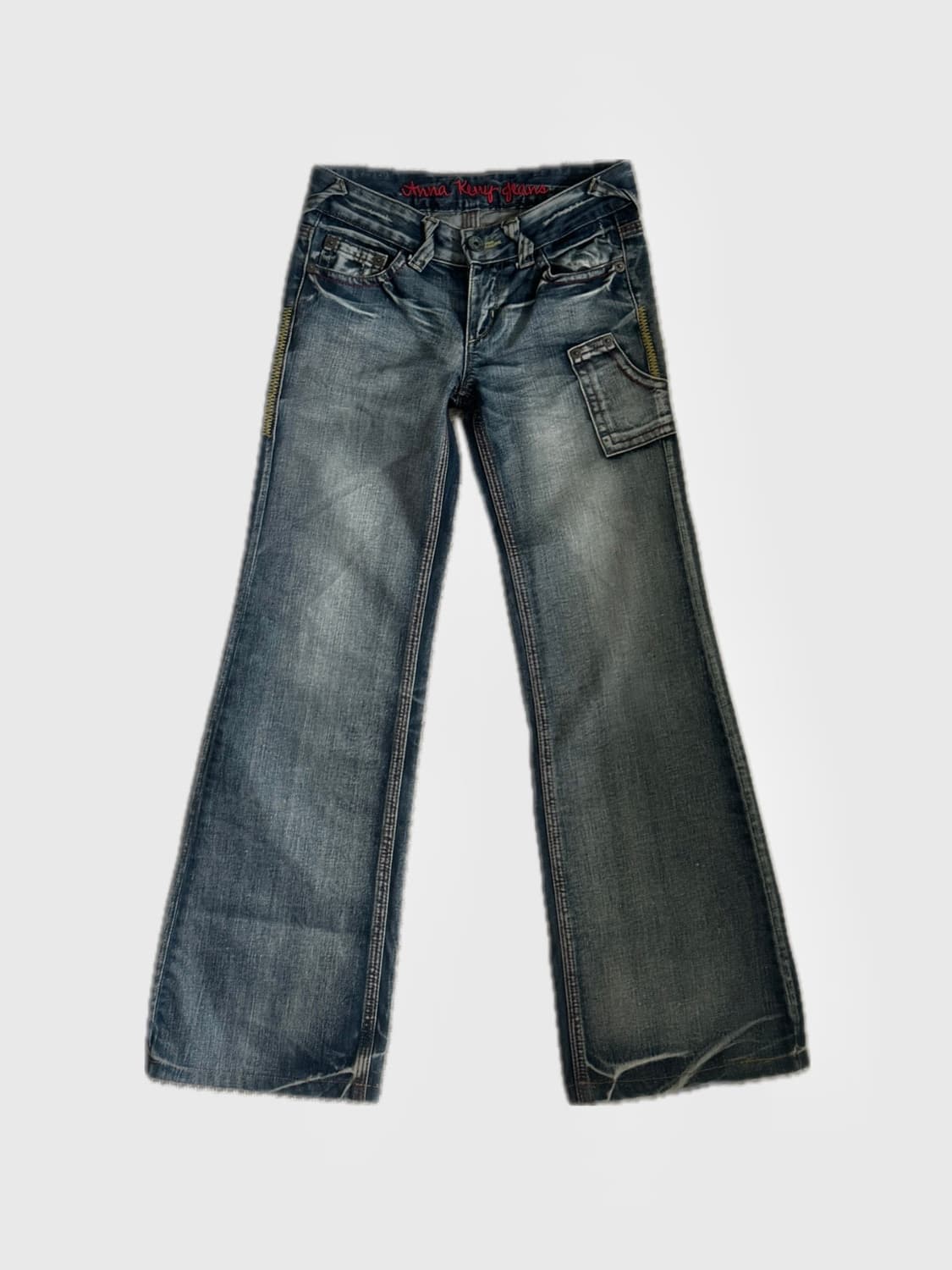 ANNA KERRY JEANS 수퍼로우라이즈 워싱 데님 부츠컷 상품이미지2