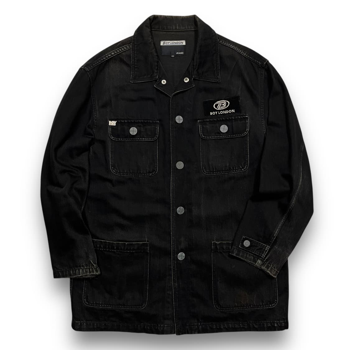 보이 런던 진스 90s 락시크 흑청 데님 자켓 상품이미지2