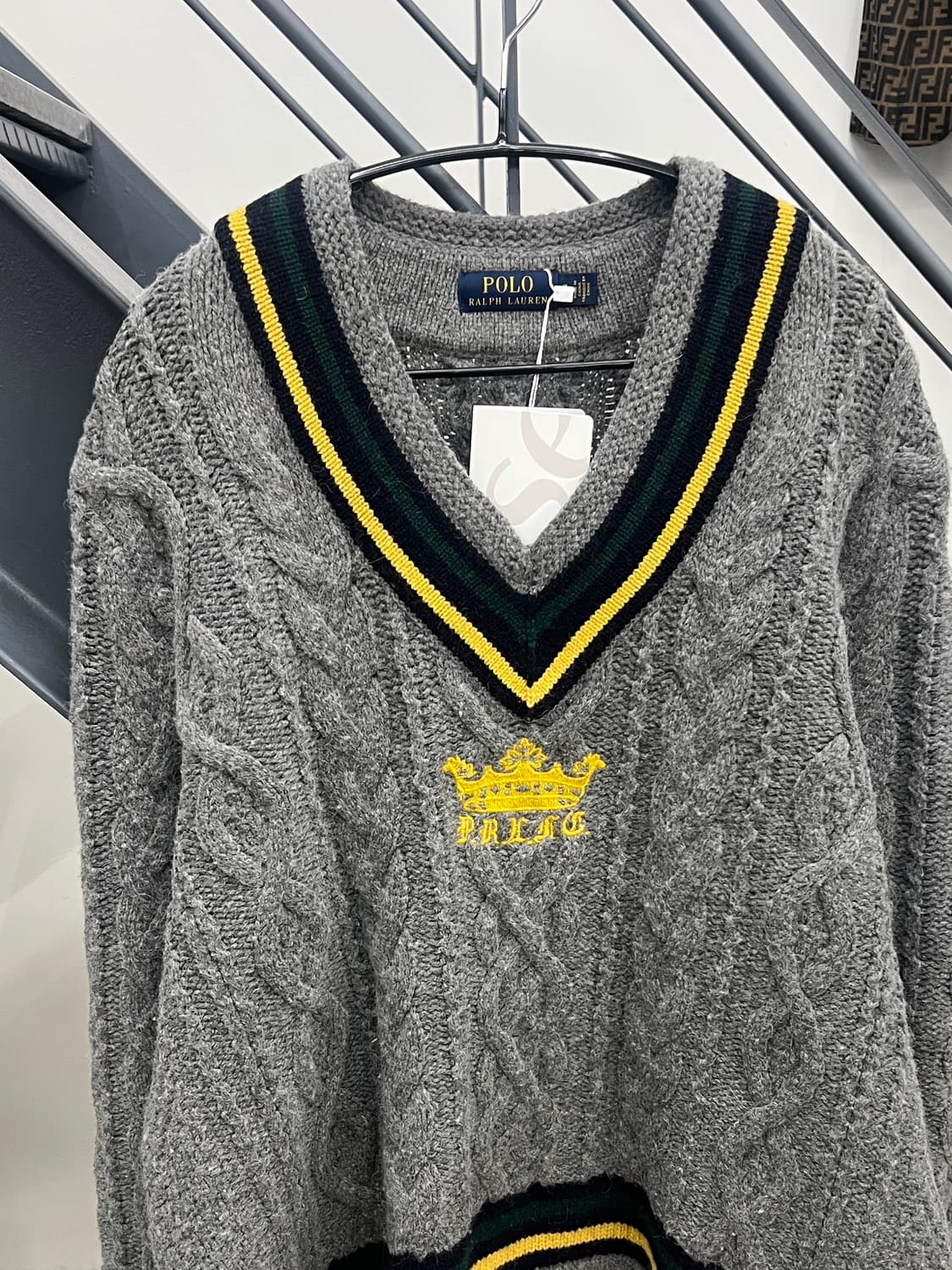 폴로랄프로렌 그레이 헤비울 크리켓 니트 상품이미지2