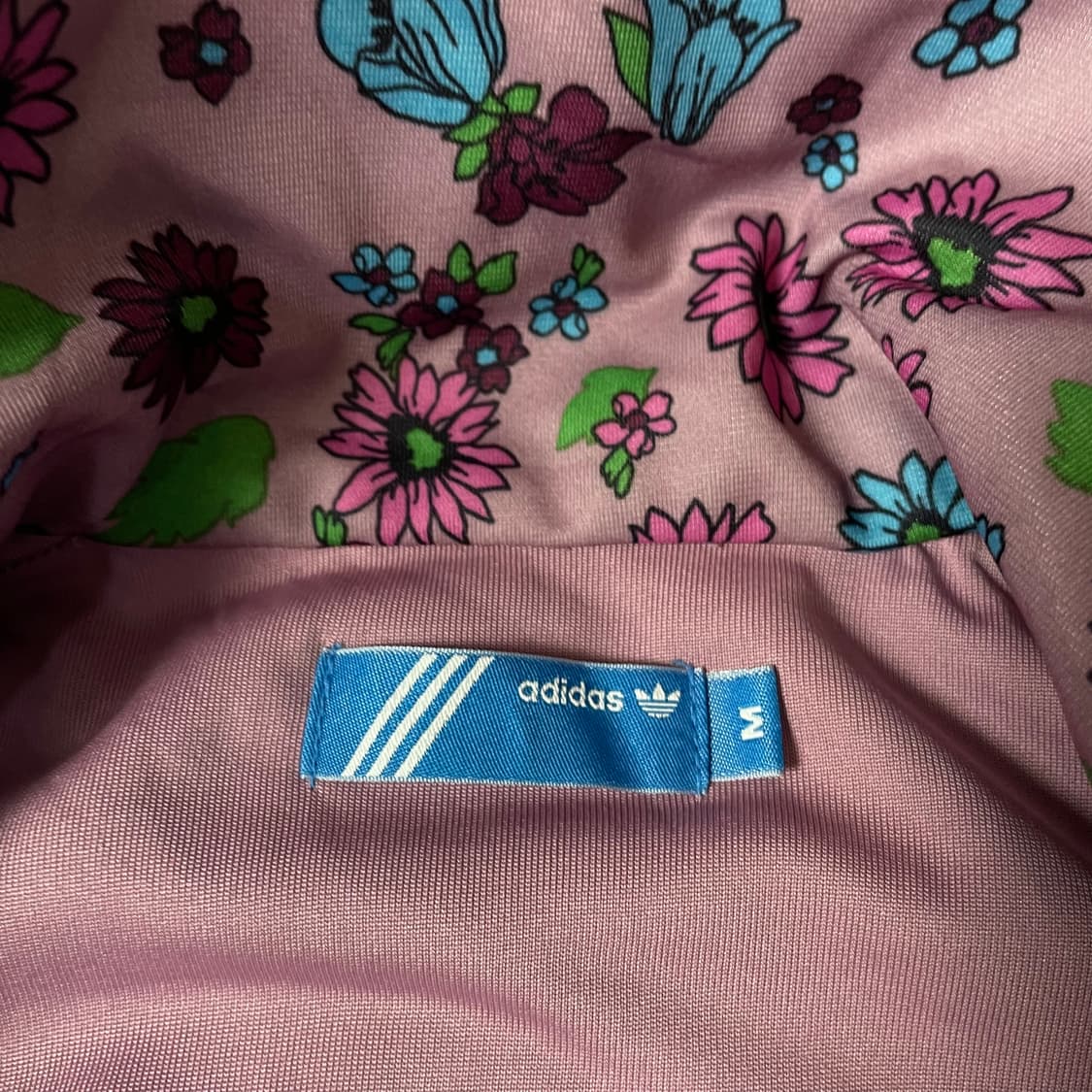 아디다스 핑크 플라워 패턴 트랙탑 져지 M 상품이미지4