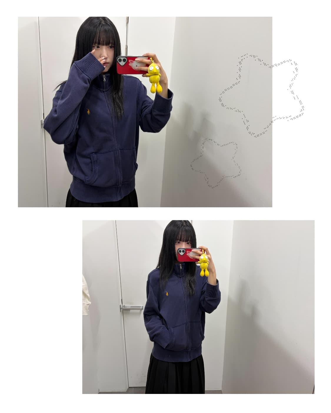 폴로 자수로고 니트집업 상품이미지3