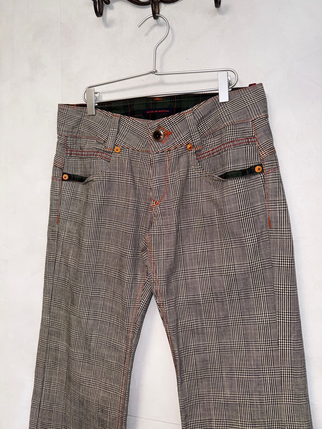 Gray glen check bootscut pants  상품이미지2