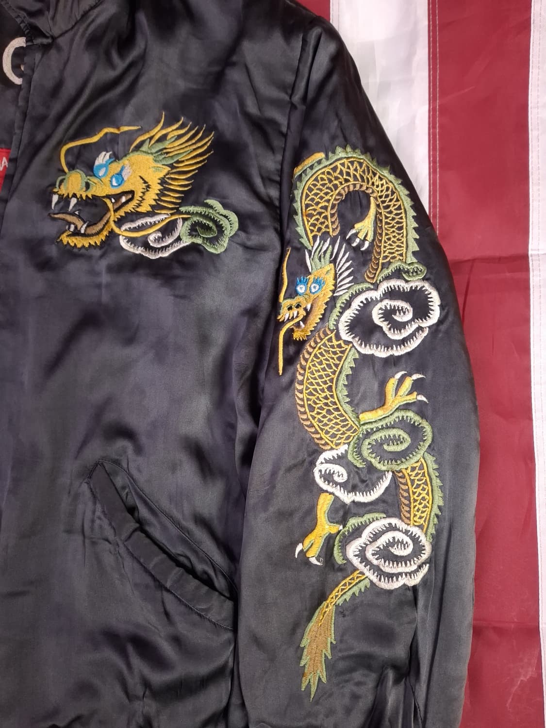 오리지날 90's 일본판 도그파이터 베트남전 리버서블 스카잔 상품이미지6