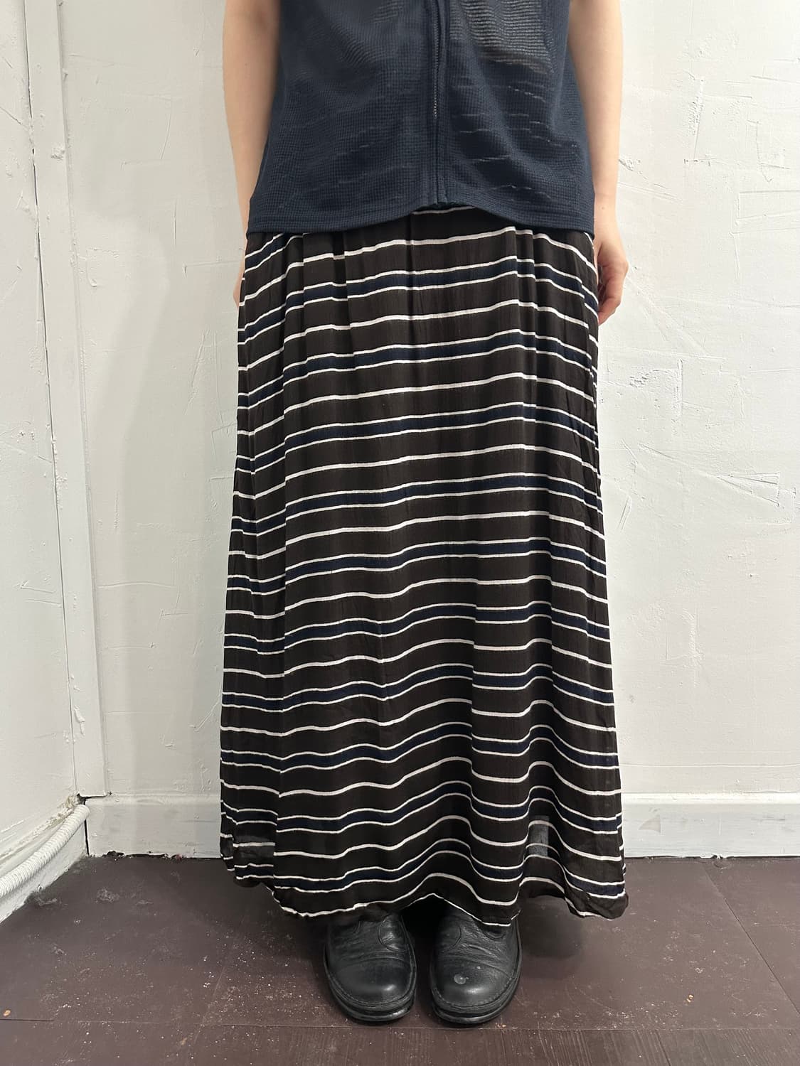 h.b stripe long skirt 상품이미지1