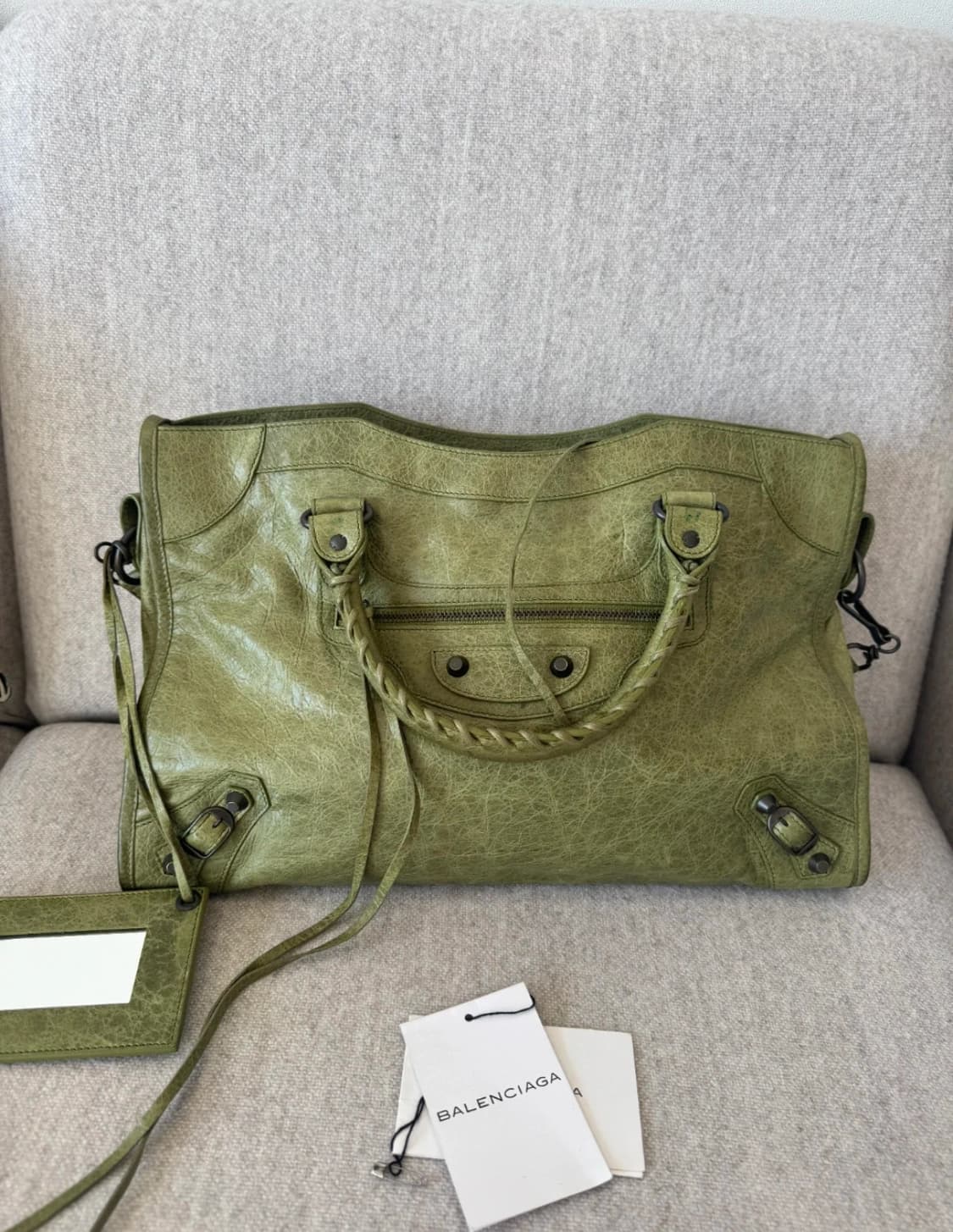 발렌시아가 모터백 미디움 그린 상품이미지1