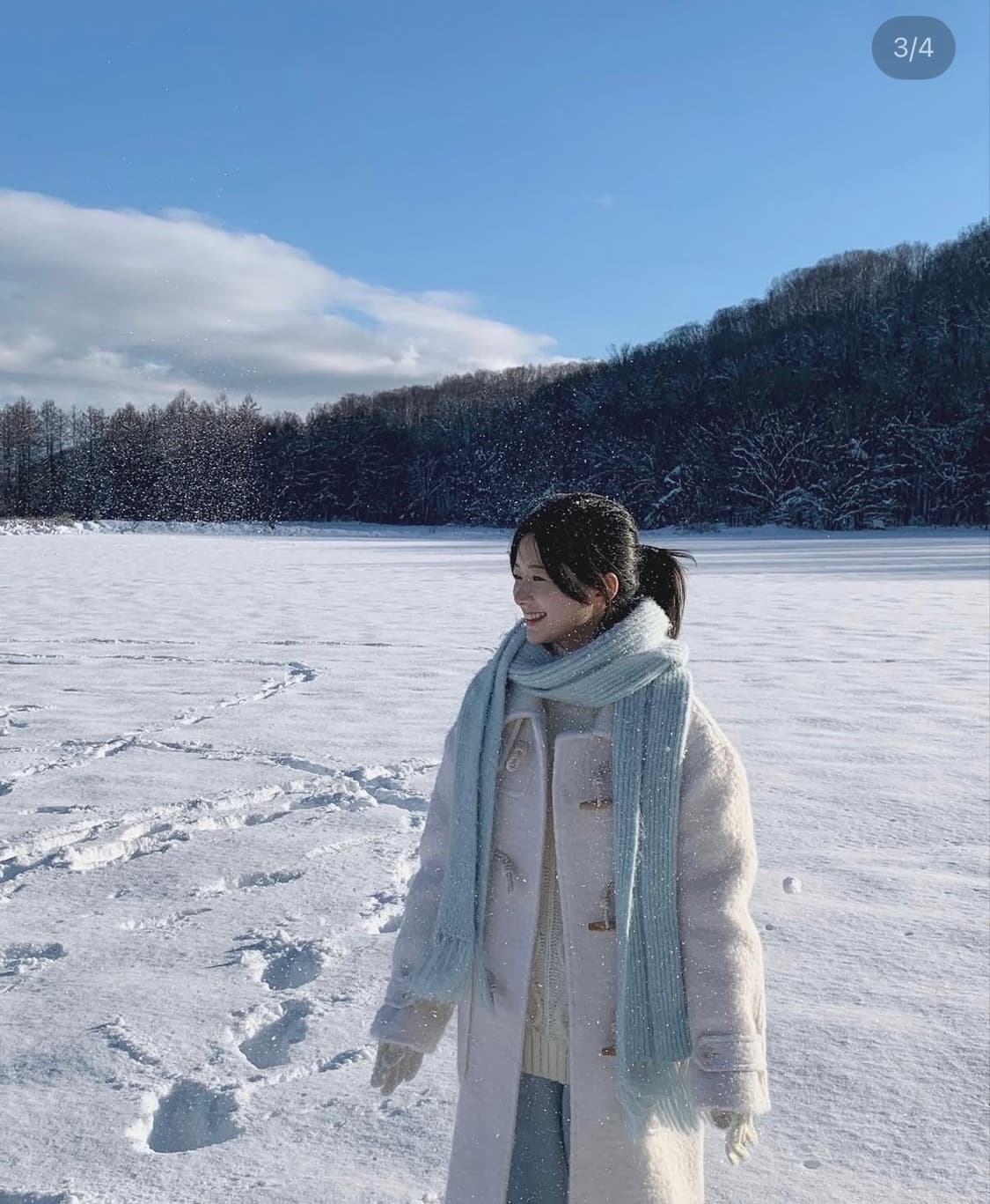 윤슬샵 더플코트 아이보리 화이트 떡볶이코트 상품이미지3