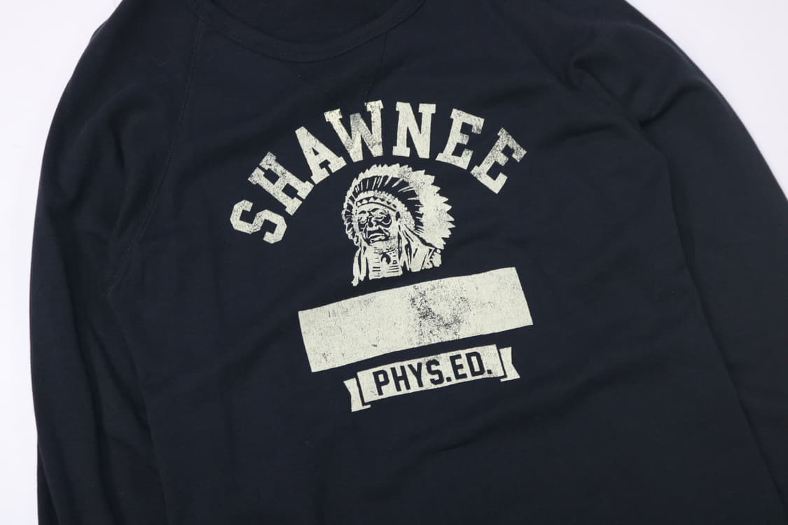 러셀 애슬레틱 빈티지 SHAWNEE 인디언 로고 래글런 티셔츠 (M) 상품이미지3