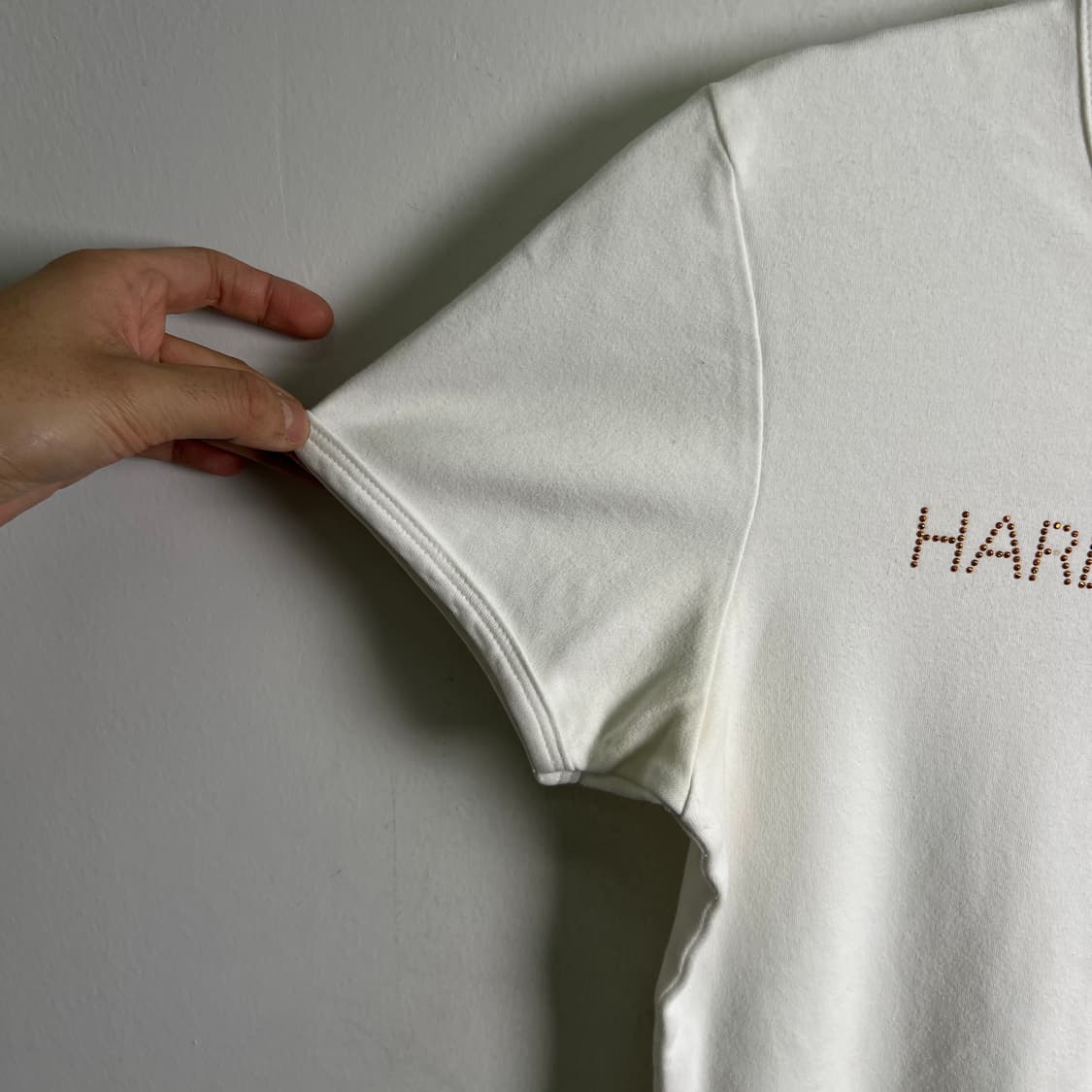 할리데이비슨 큐빅 로고 화이트 반팔 티셔츠 XL 상품이미지4