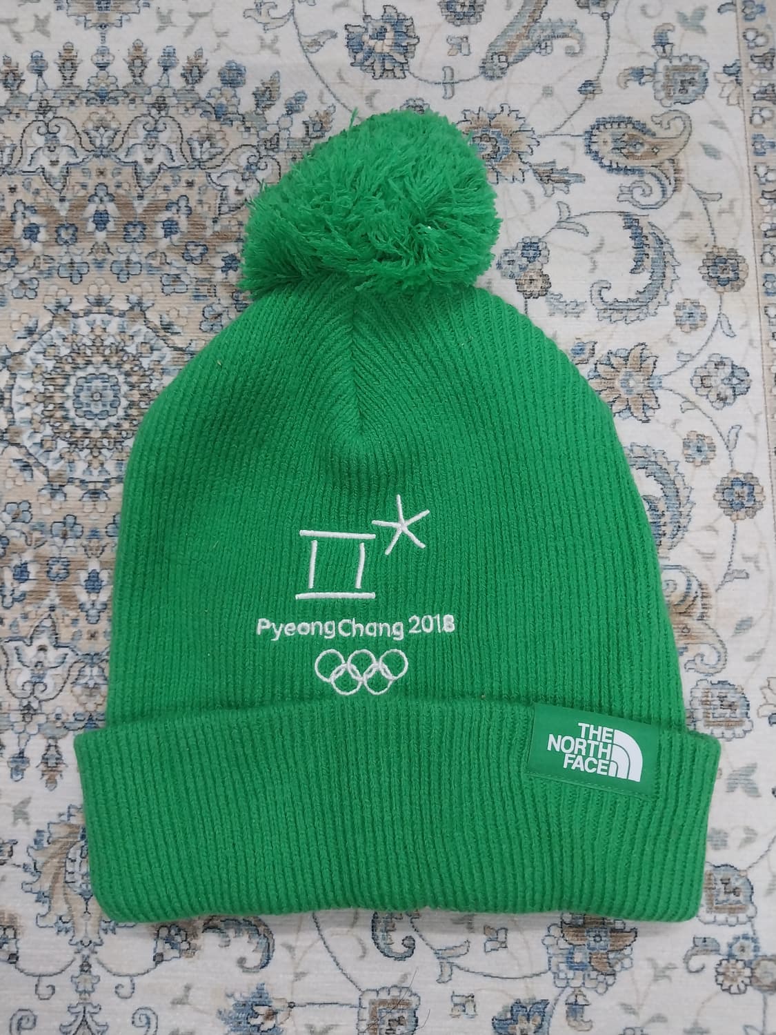 (새상품) 노스페이스 평창 올림픽 그린 비니 상품이미지1