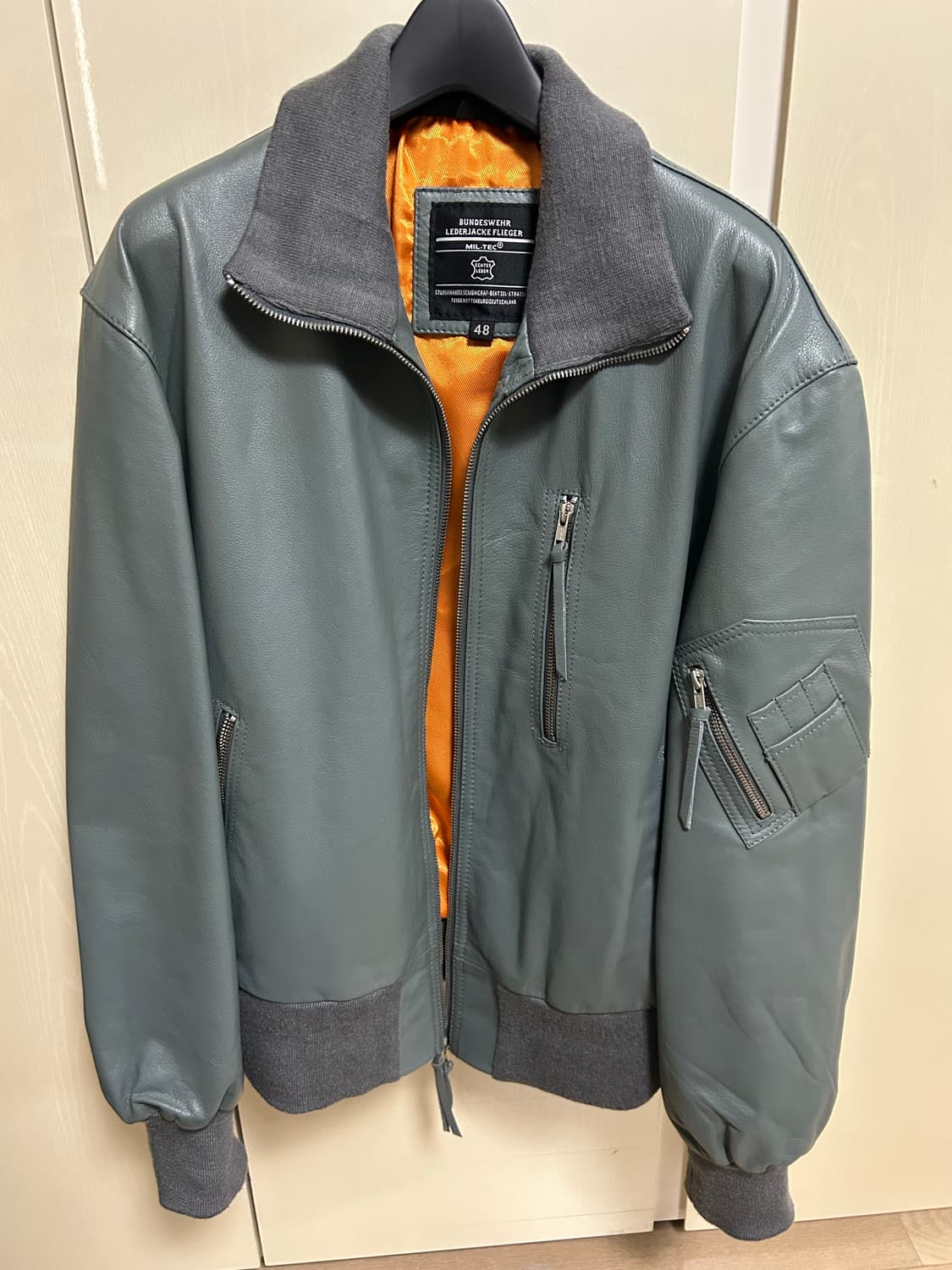 밀텍 파일럿 가죽자켓 상품이미지1