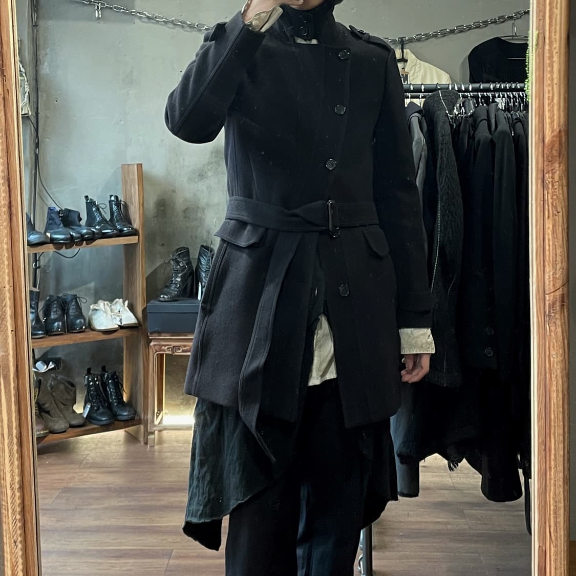 솔리드 옴므 커브드 코트 상품이미지2